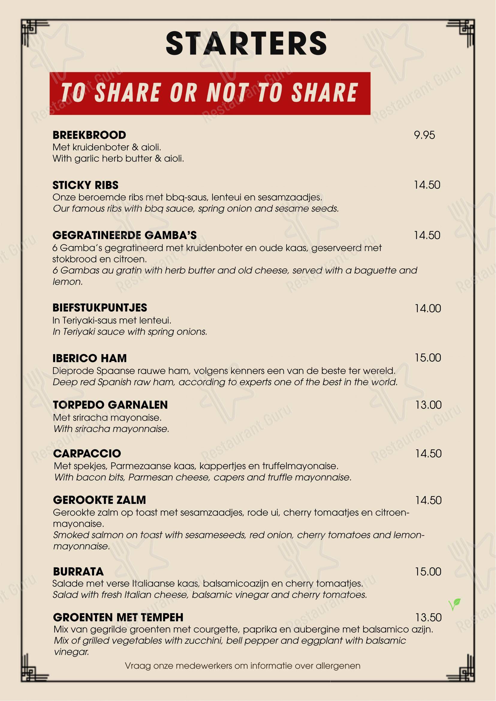 Eetcafé De Halve Maan dans Rijswijk - Menu