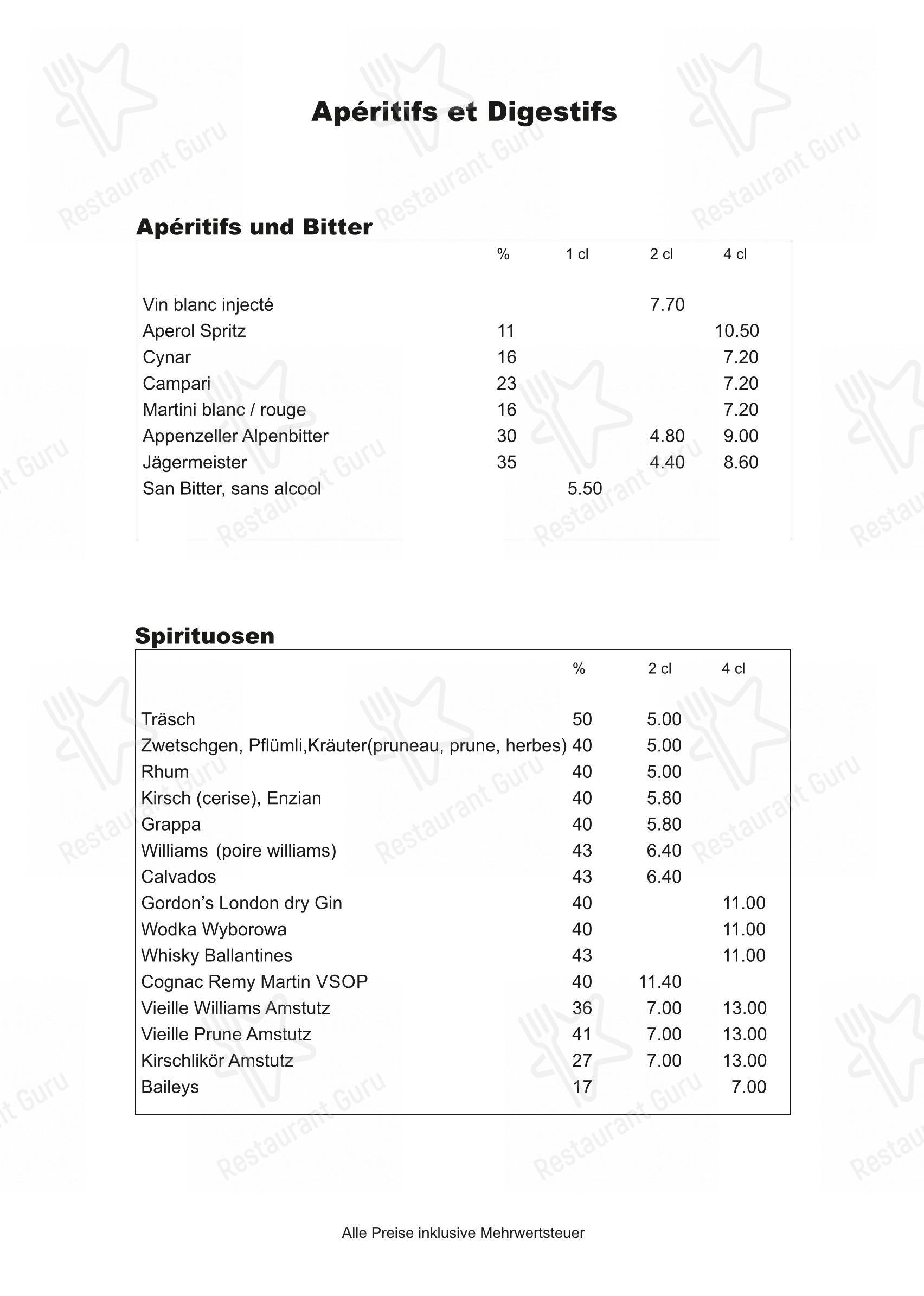 Guarda il menu di Restaurant Ende der Welt