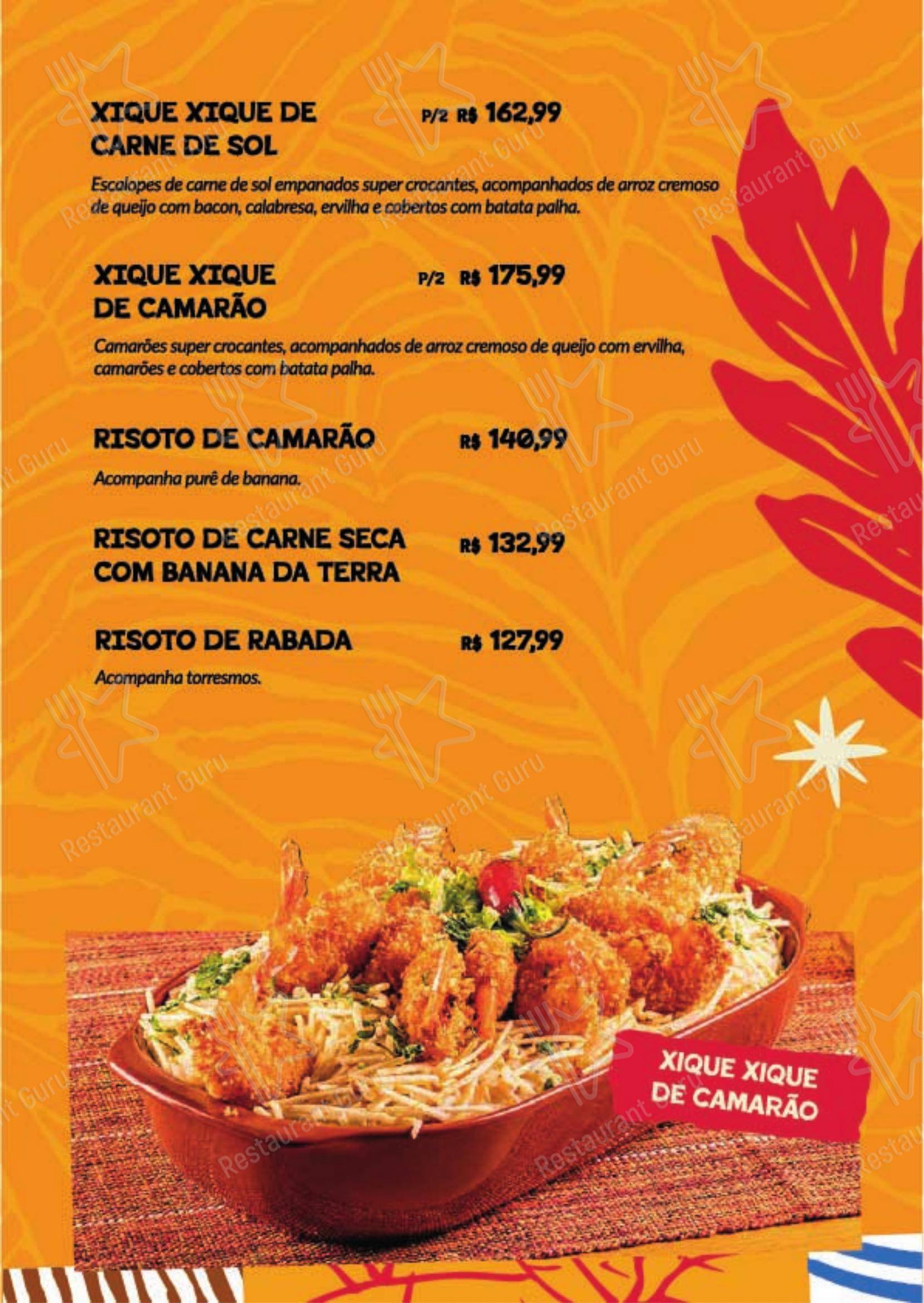 Menu para Gigante Nordestino em Rio de Janeiro
