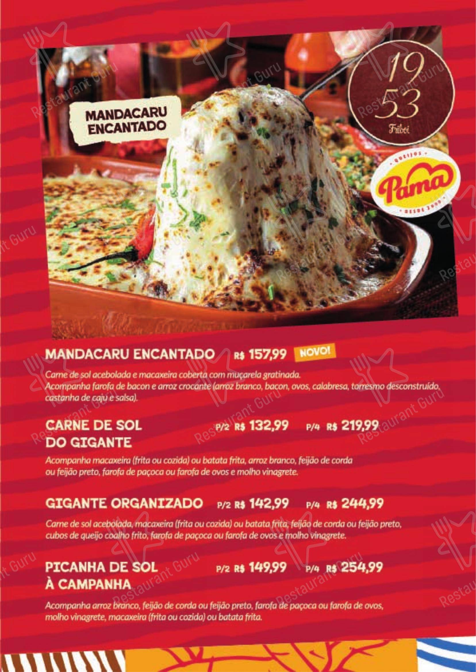 Gigante Nordestino - Menu