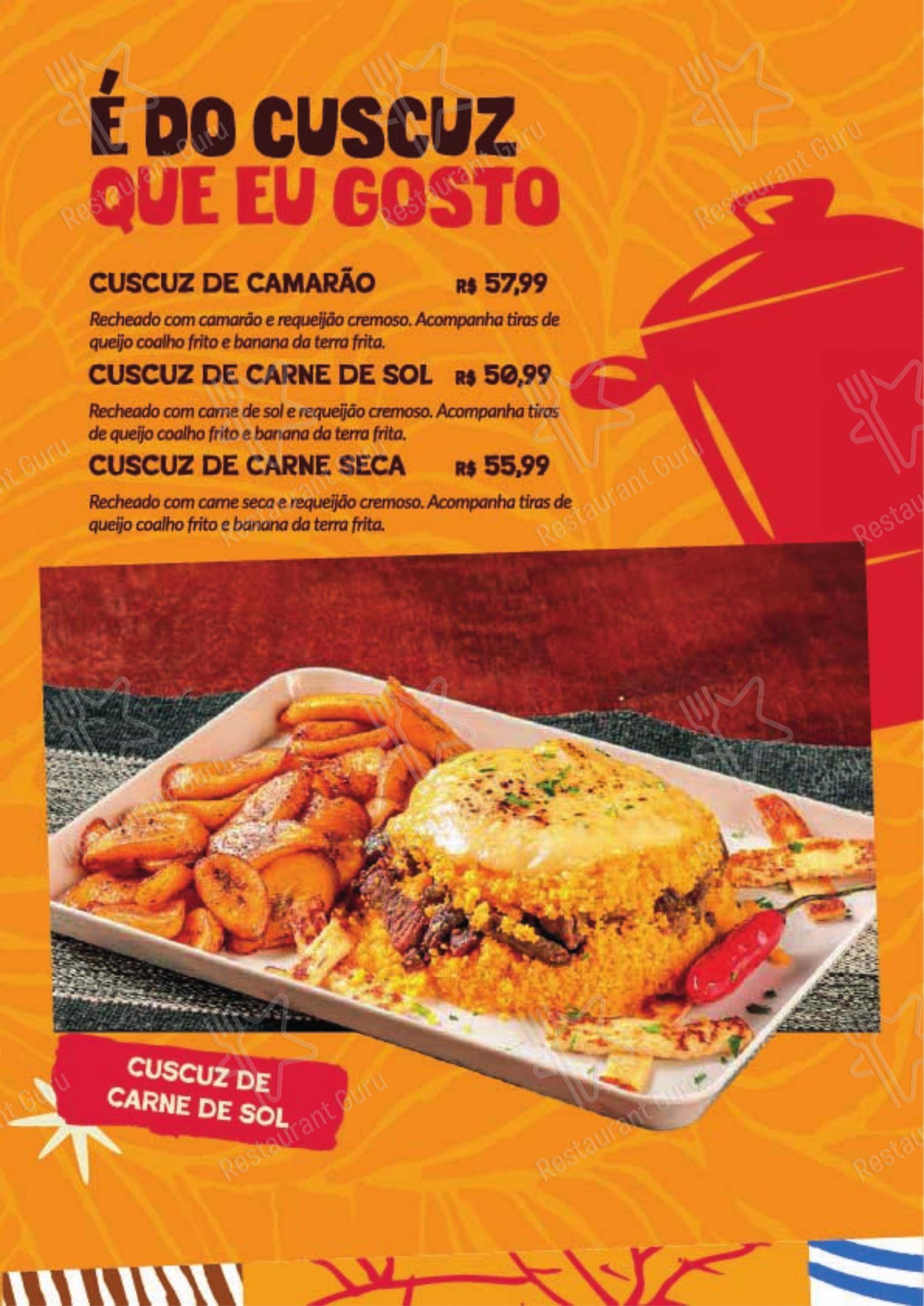 Menu para Gigante Nordestino restaurante