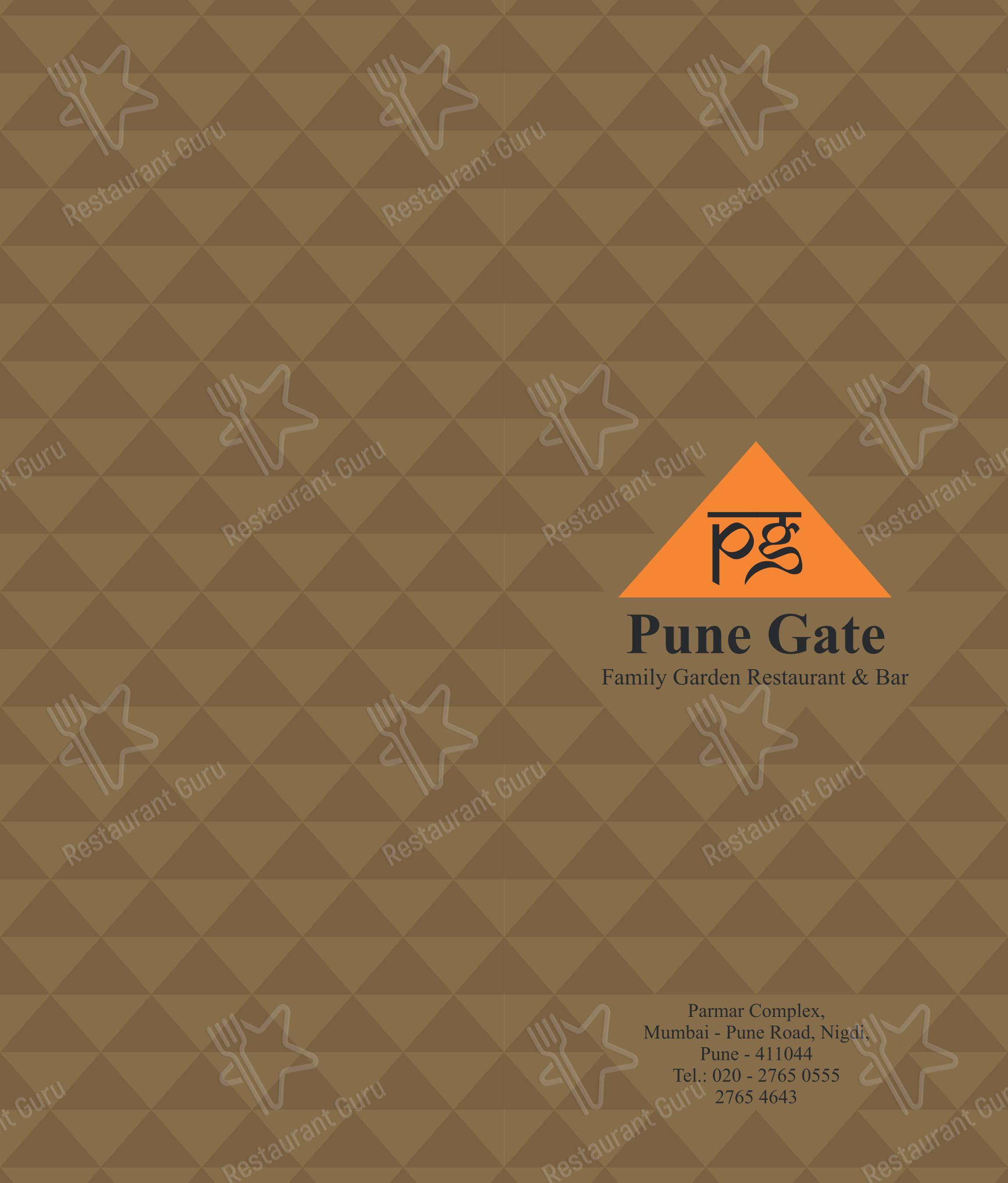 Hotel Pune Gate Garden Family Restaurant - Menu