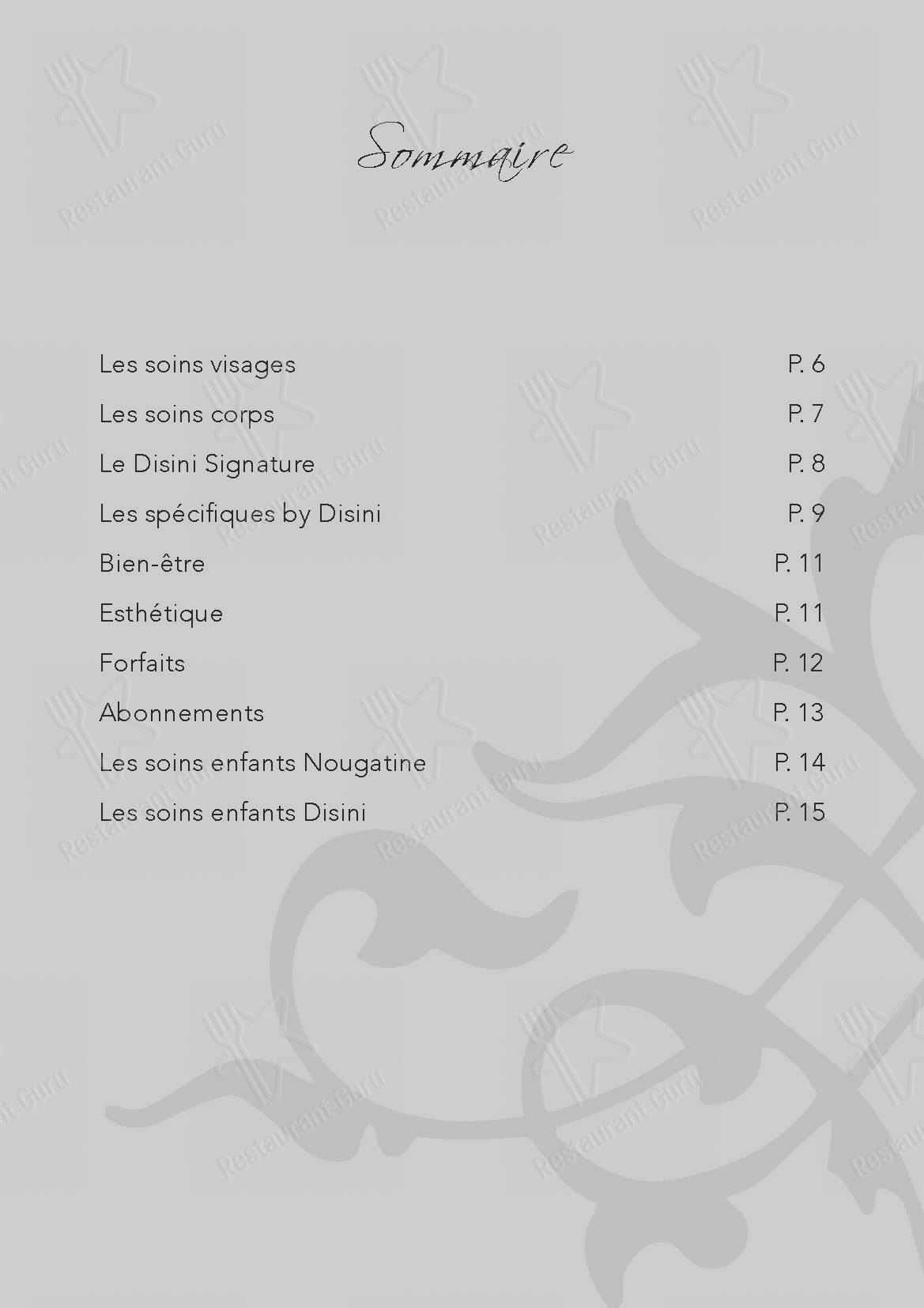 Menu pour Disini restaurant