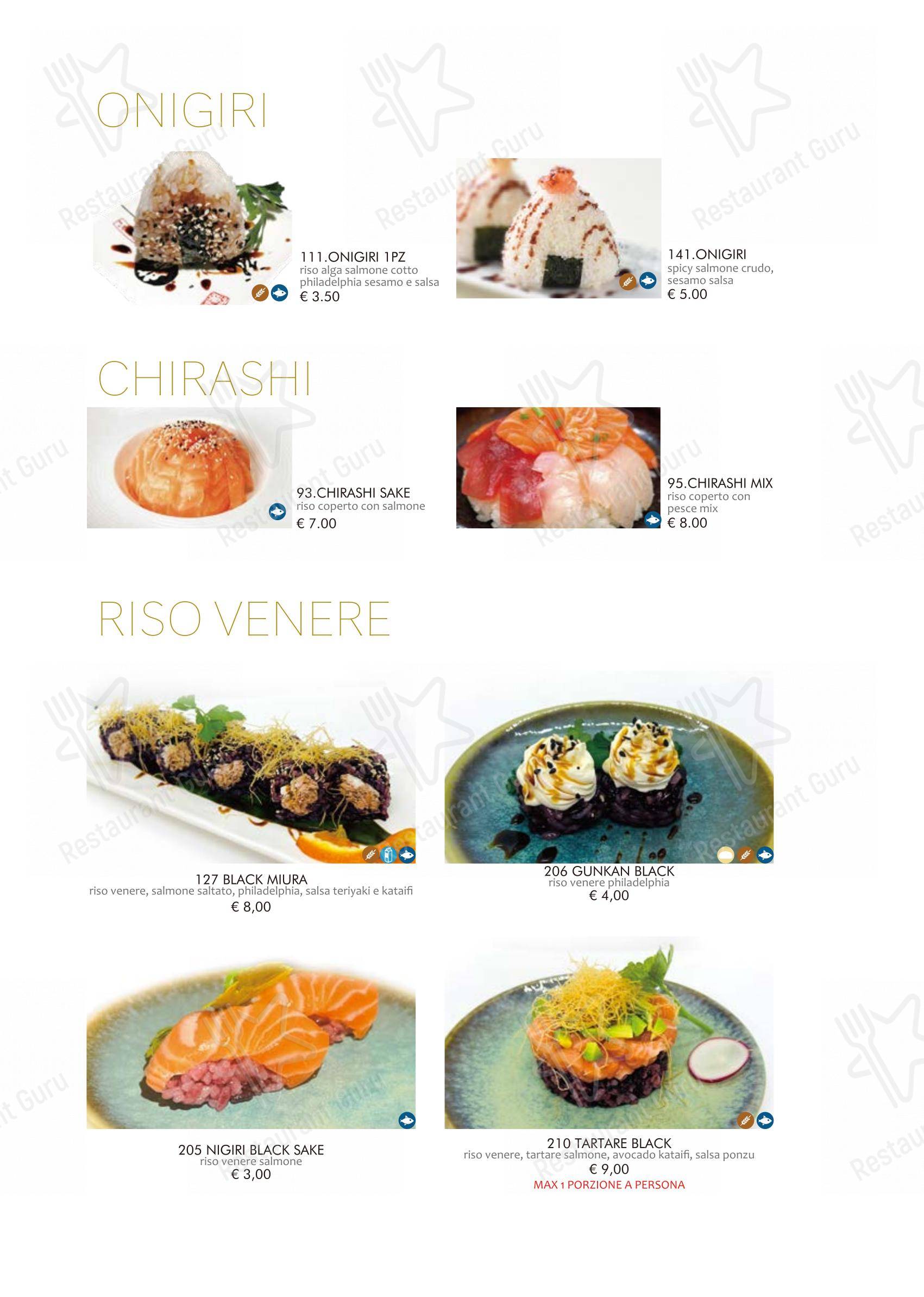 Kurama Restaurant in Basiglio - Menu bar