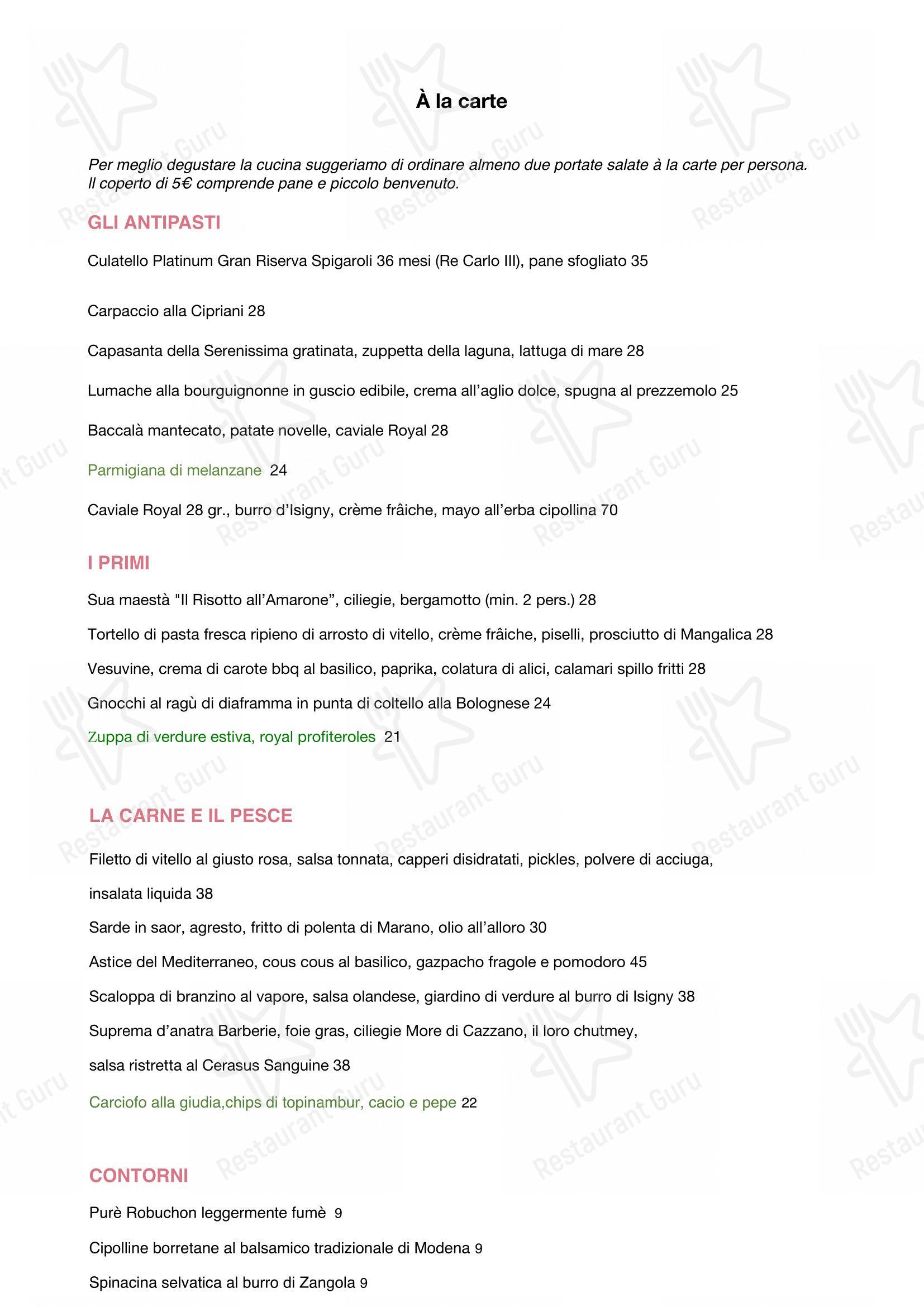 菜单 per L'Evangelista Ristorante & Enoteca pub & bar