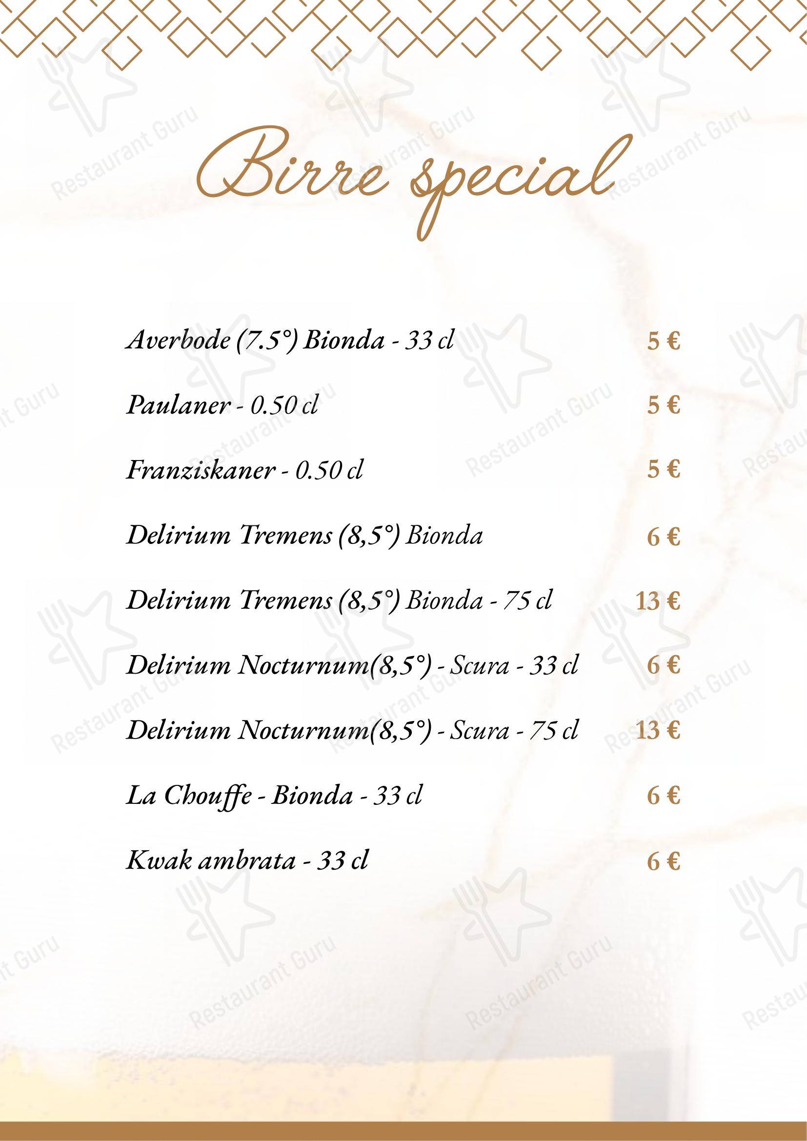Menu di LIBERTY - Bar - Gastronomia - Pizzeria - Pasticceria - 菜单
