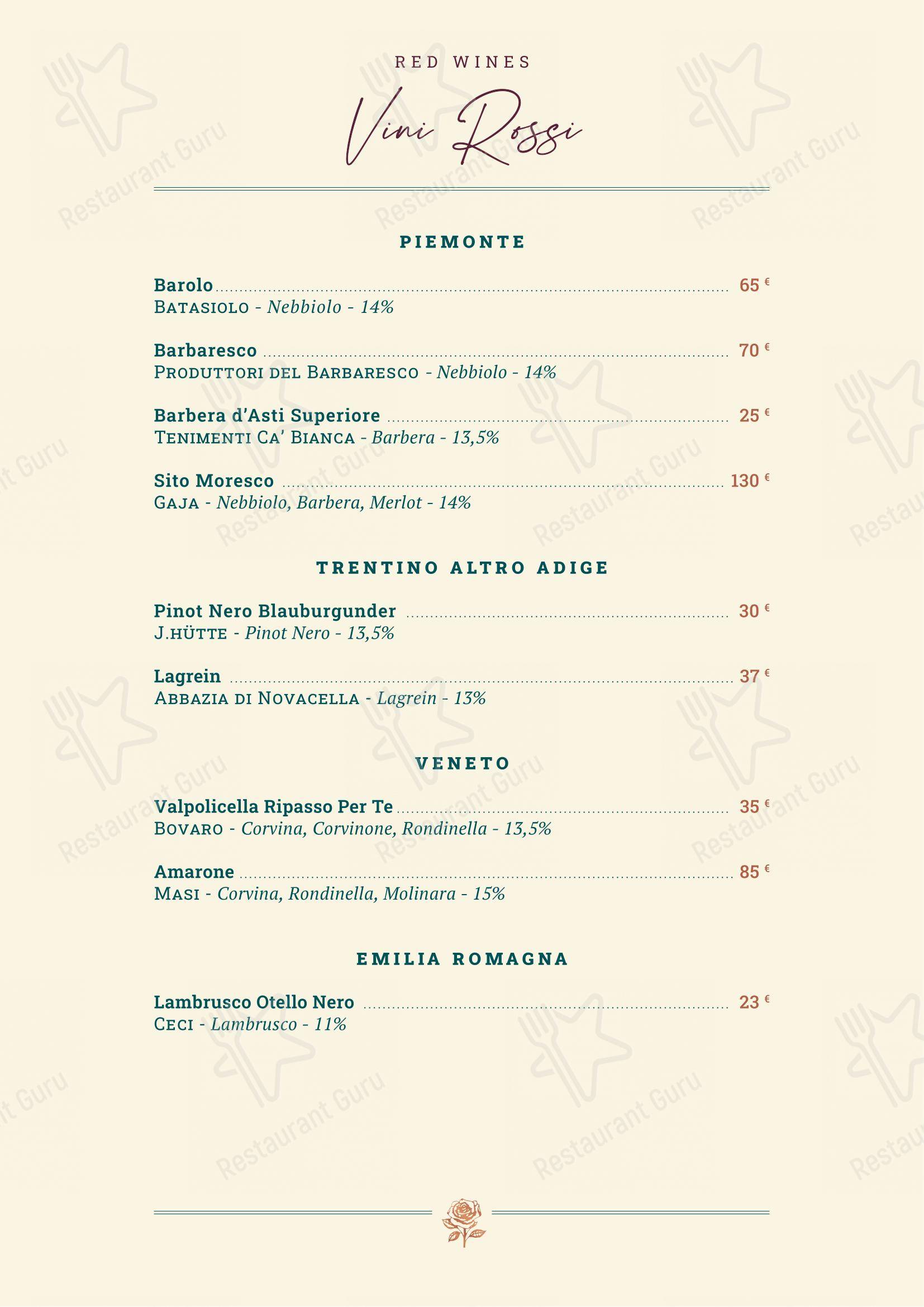 Menu di OSTERIA FARUSO - Menu bar