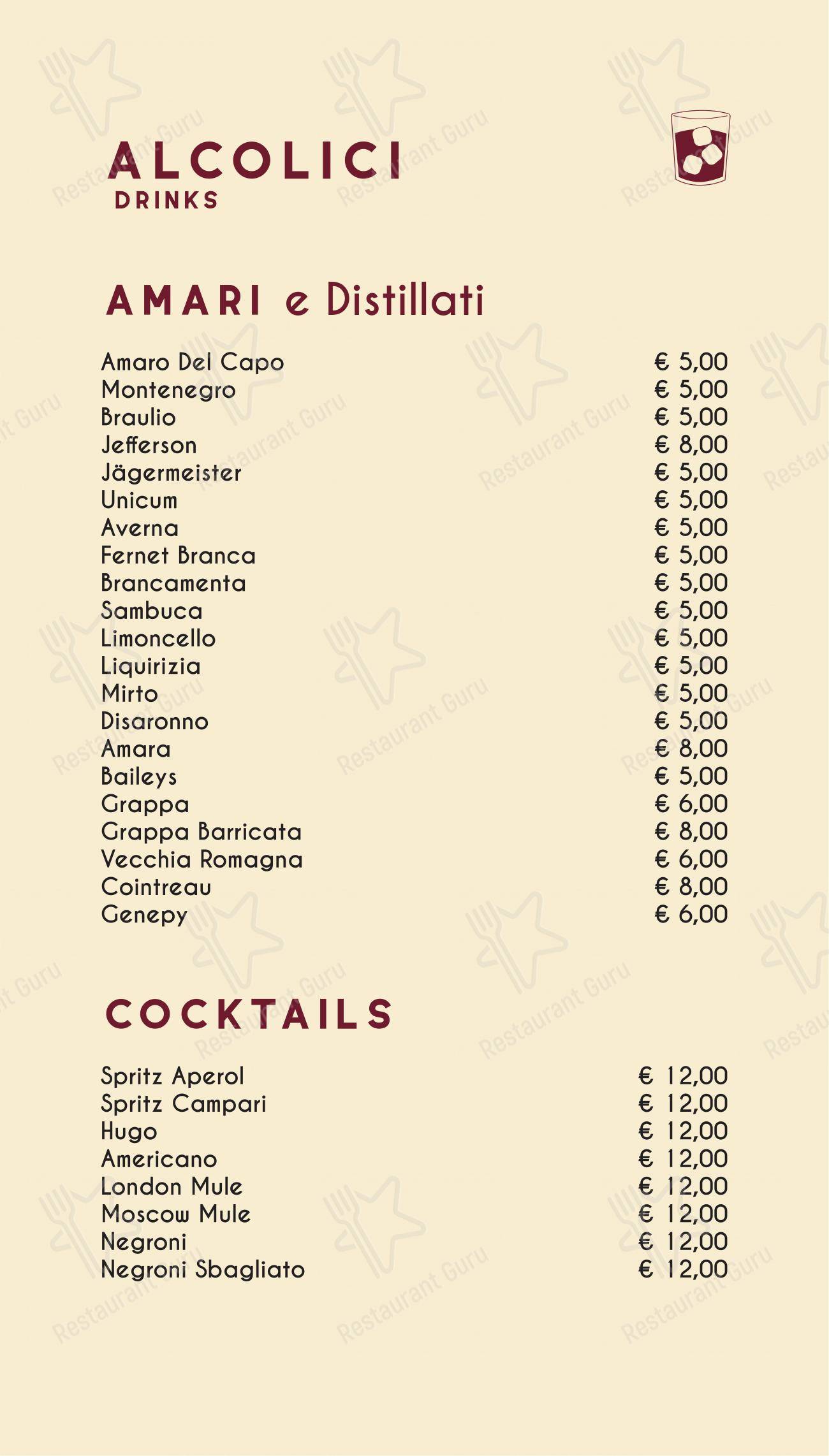 Officina del Riso Marghera in Milano - Menu bar