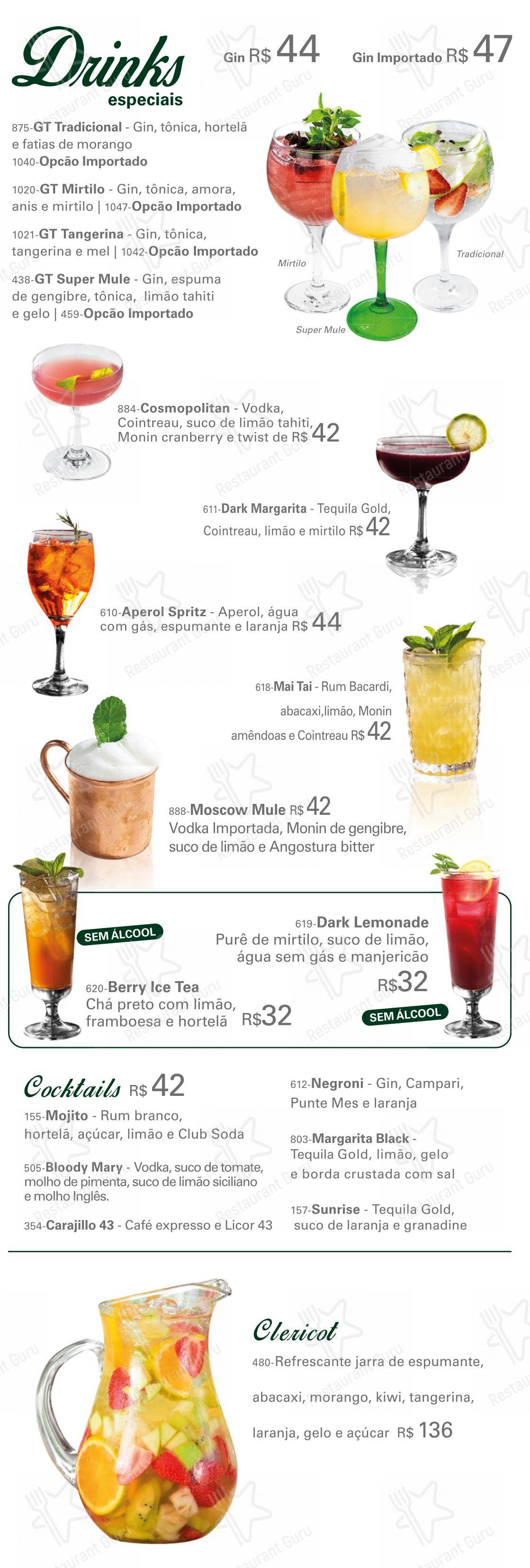 Menu para Cervejaria Patriarca pub & bar
