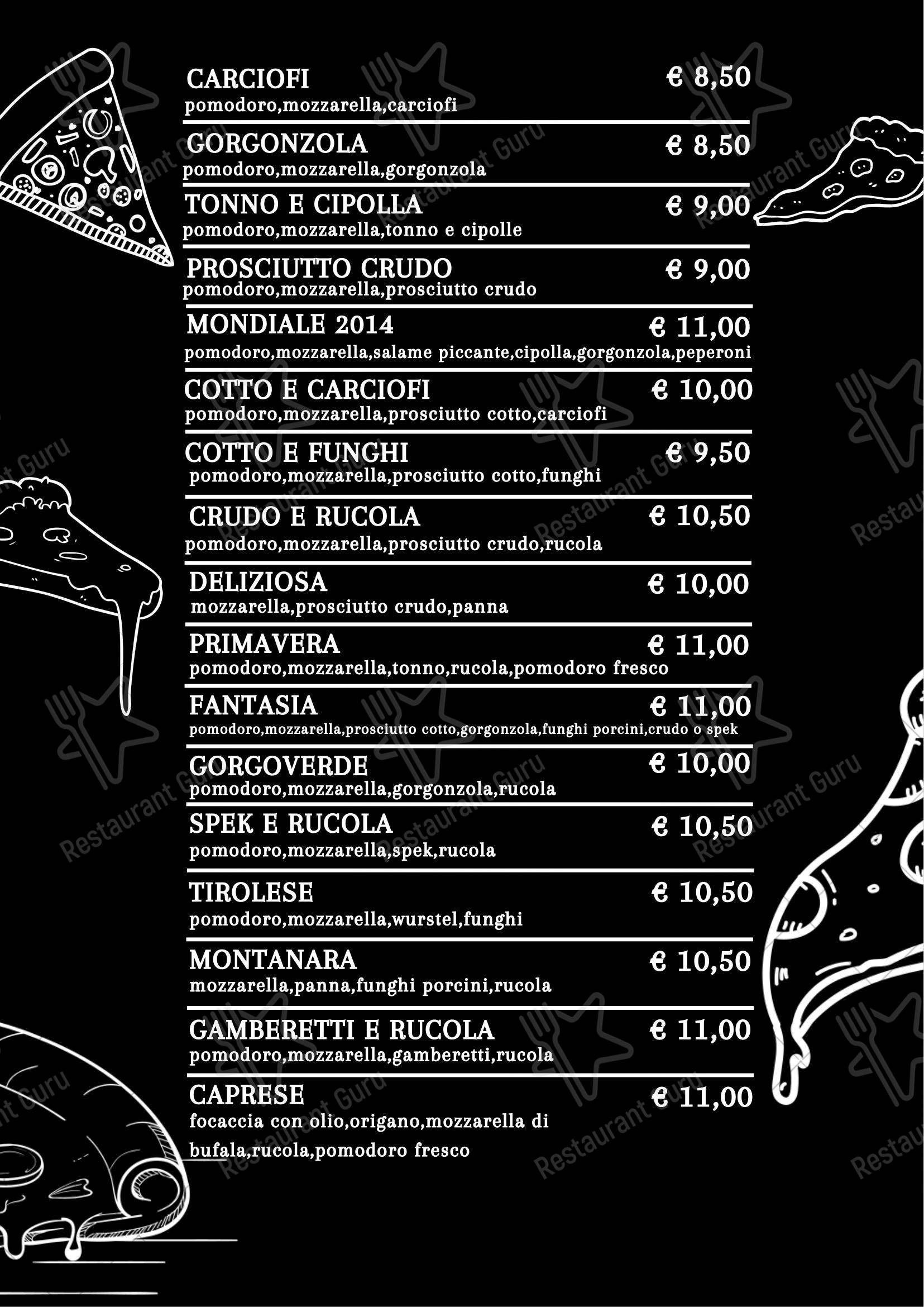 Pizzeria Da Romano Milano in Milano - Menu