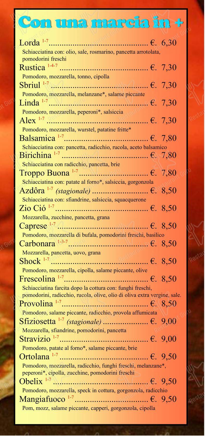 Menu per Pizzeria Mimì & Cocò pizzeria