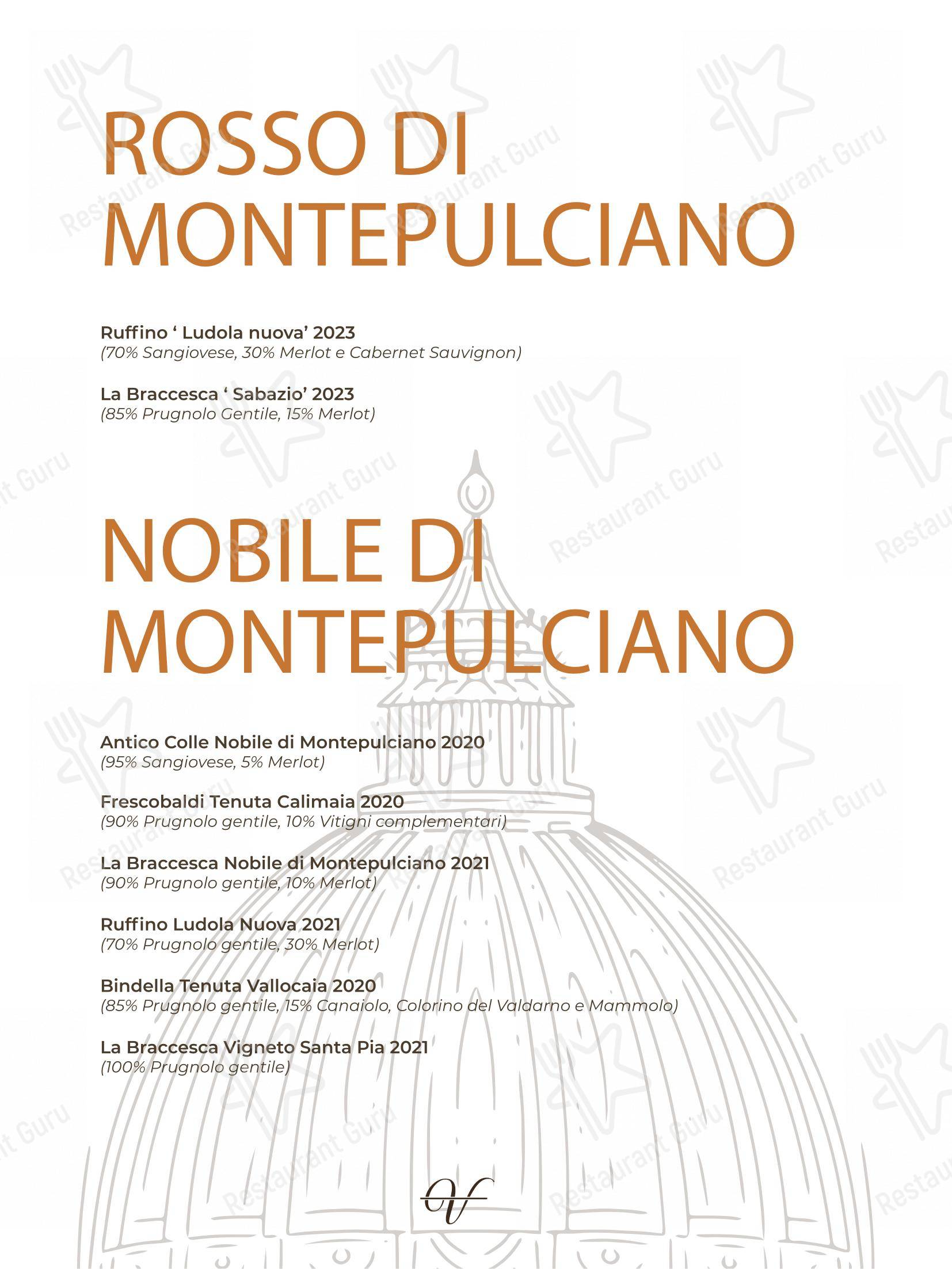 Ristorante IL VOLO Steakhouse in Firenze - Menu bar