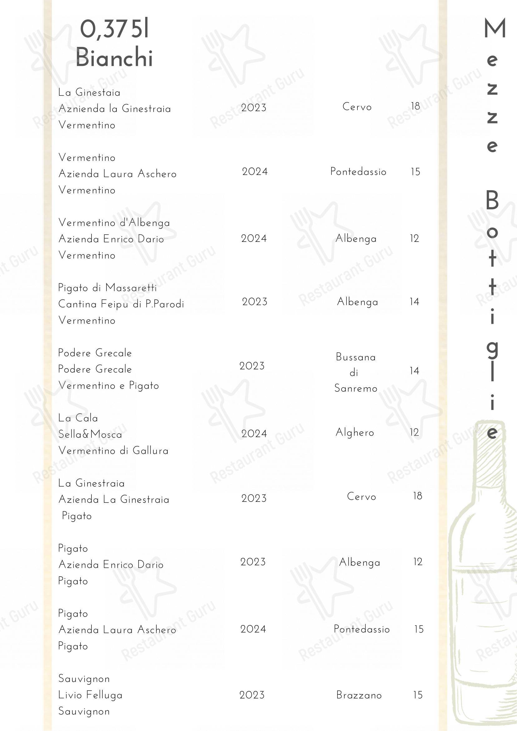Menu bar per Ristorante La Ruota ristorante