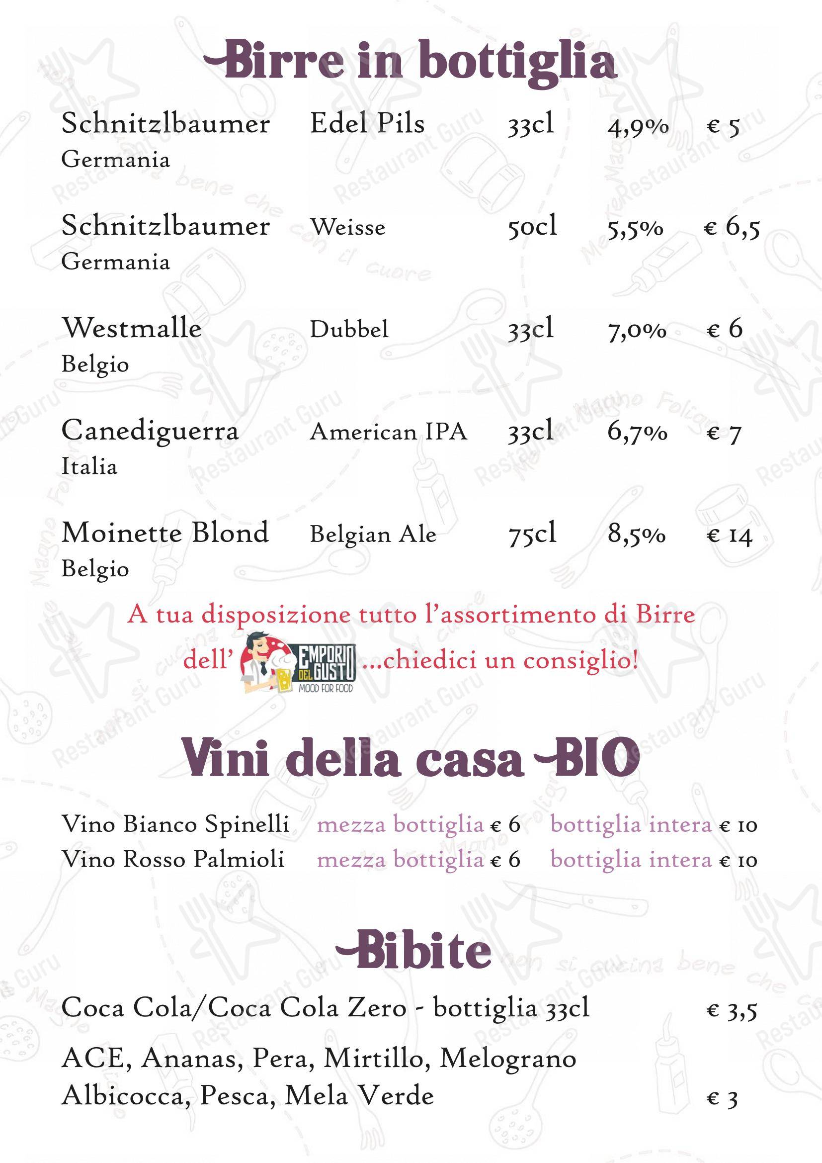 Крафт меню per Ristorante MeTeMagno Foligno in Foligno