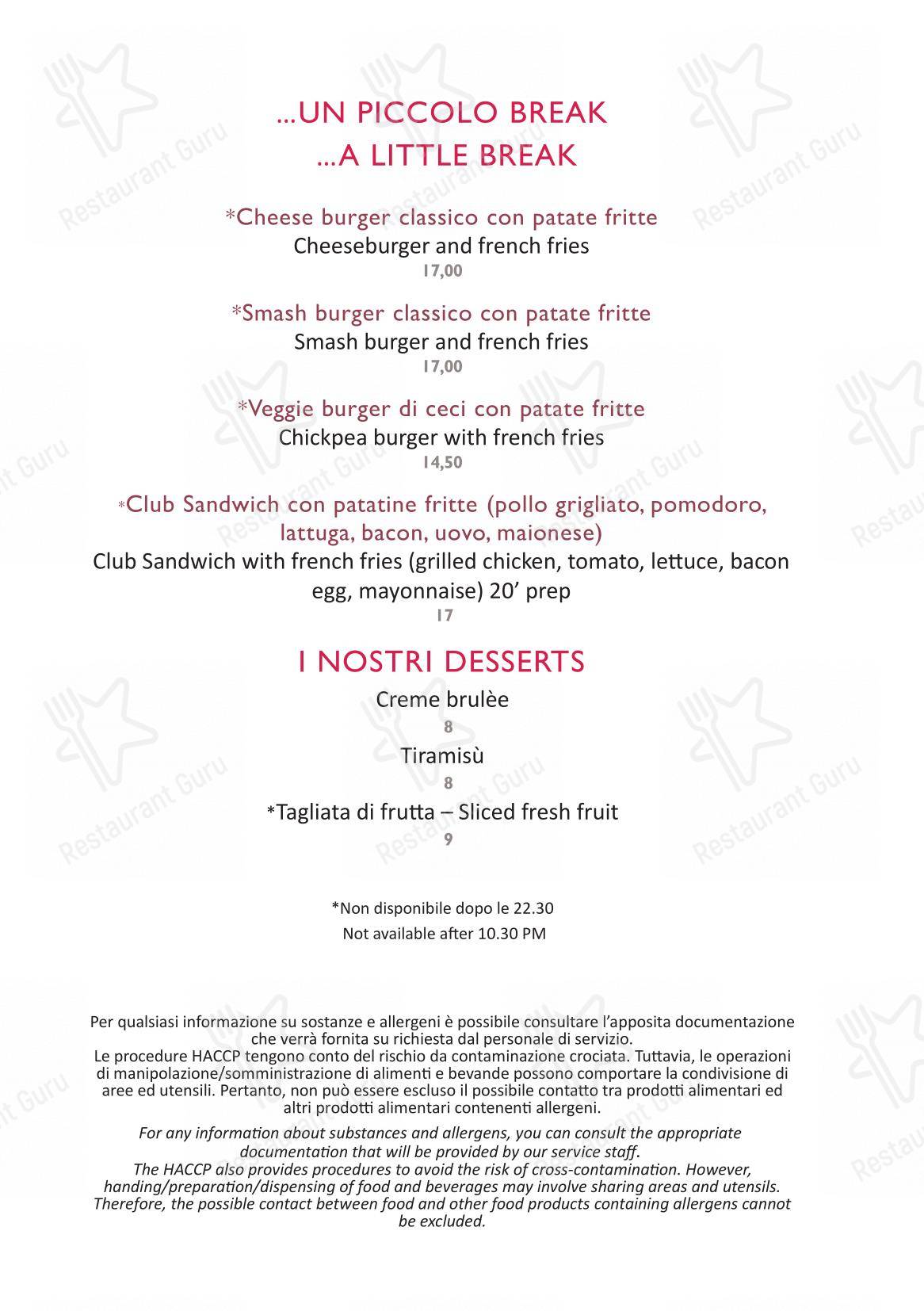 Rossini in Roma - Menu bar