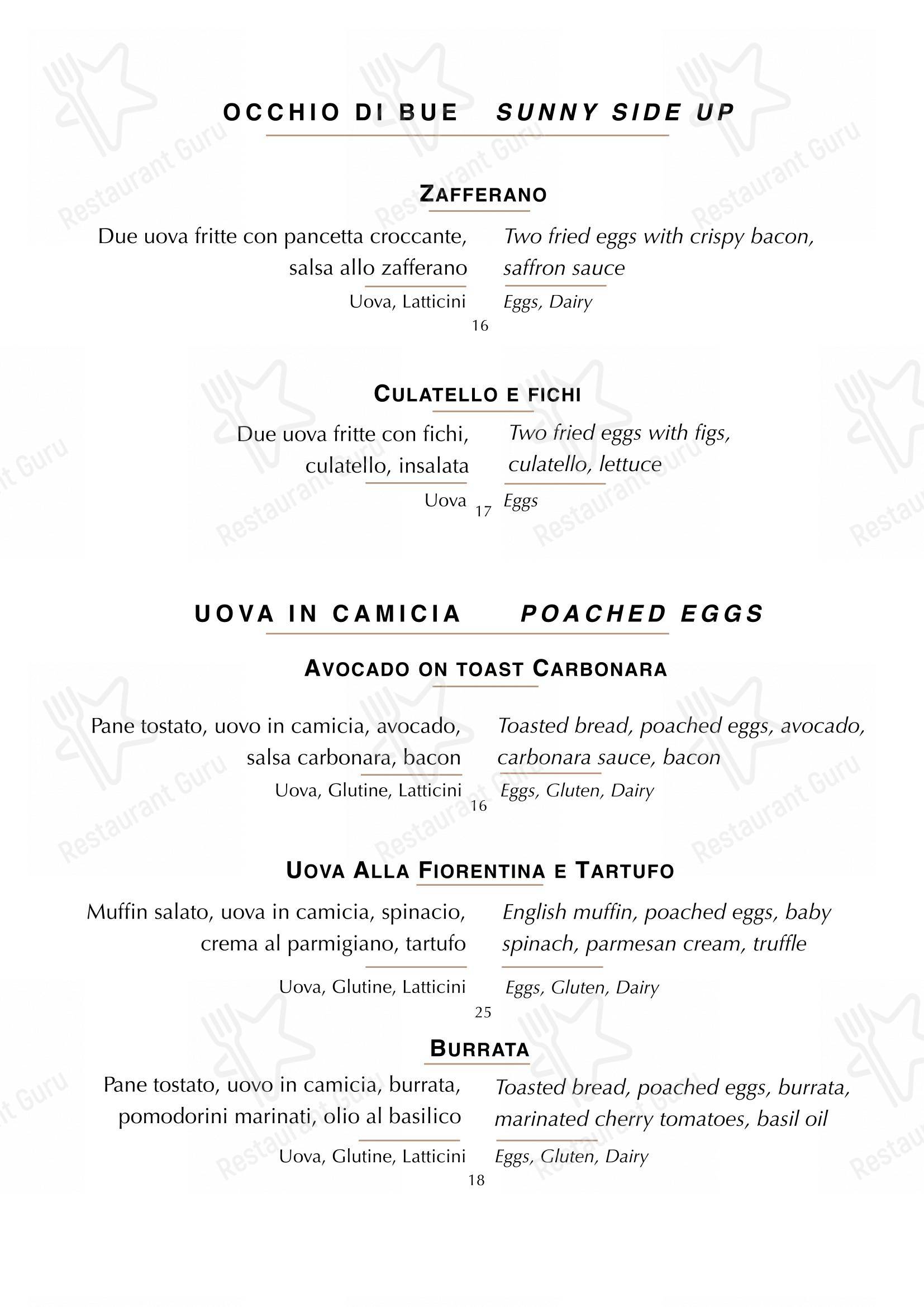 Roteo in Sala Comacina - Menu