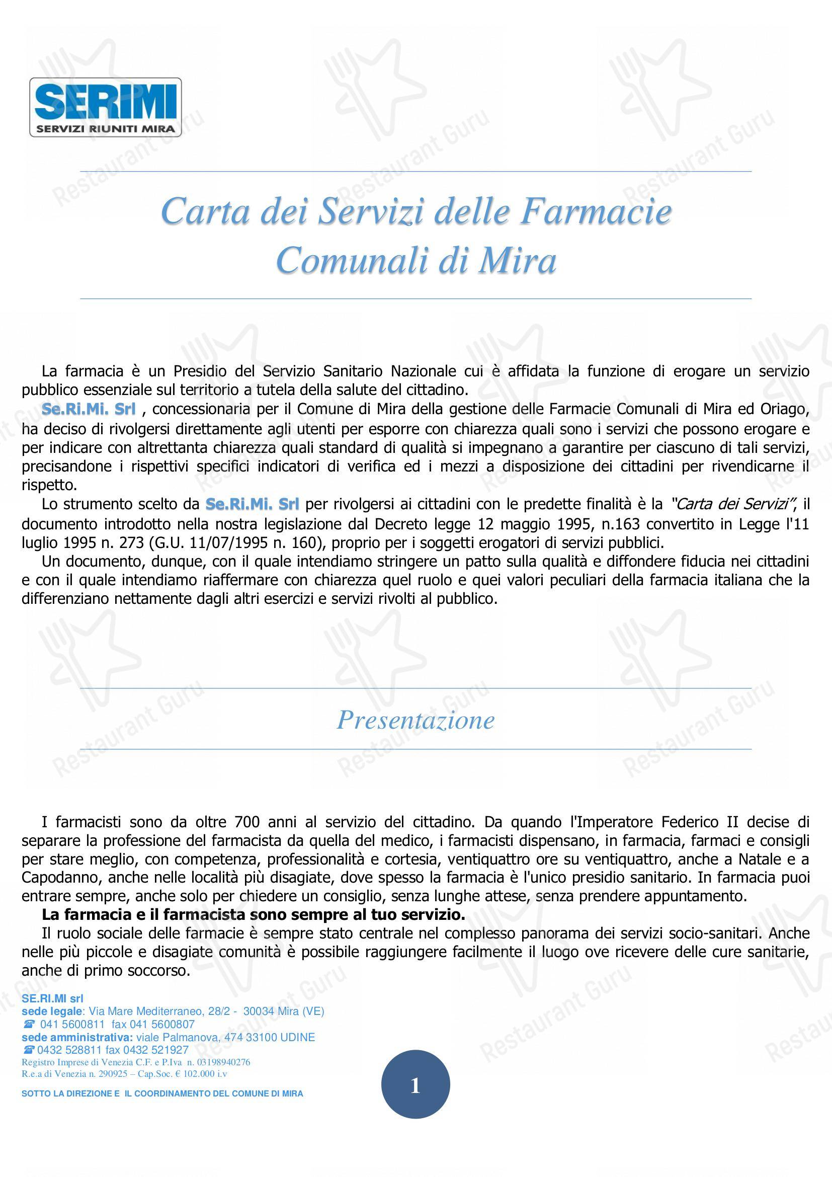 Menu di SERIMI - At Home Catering Menu