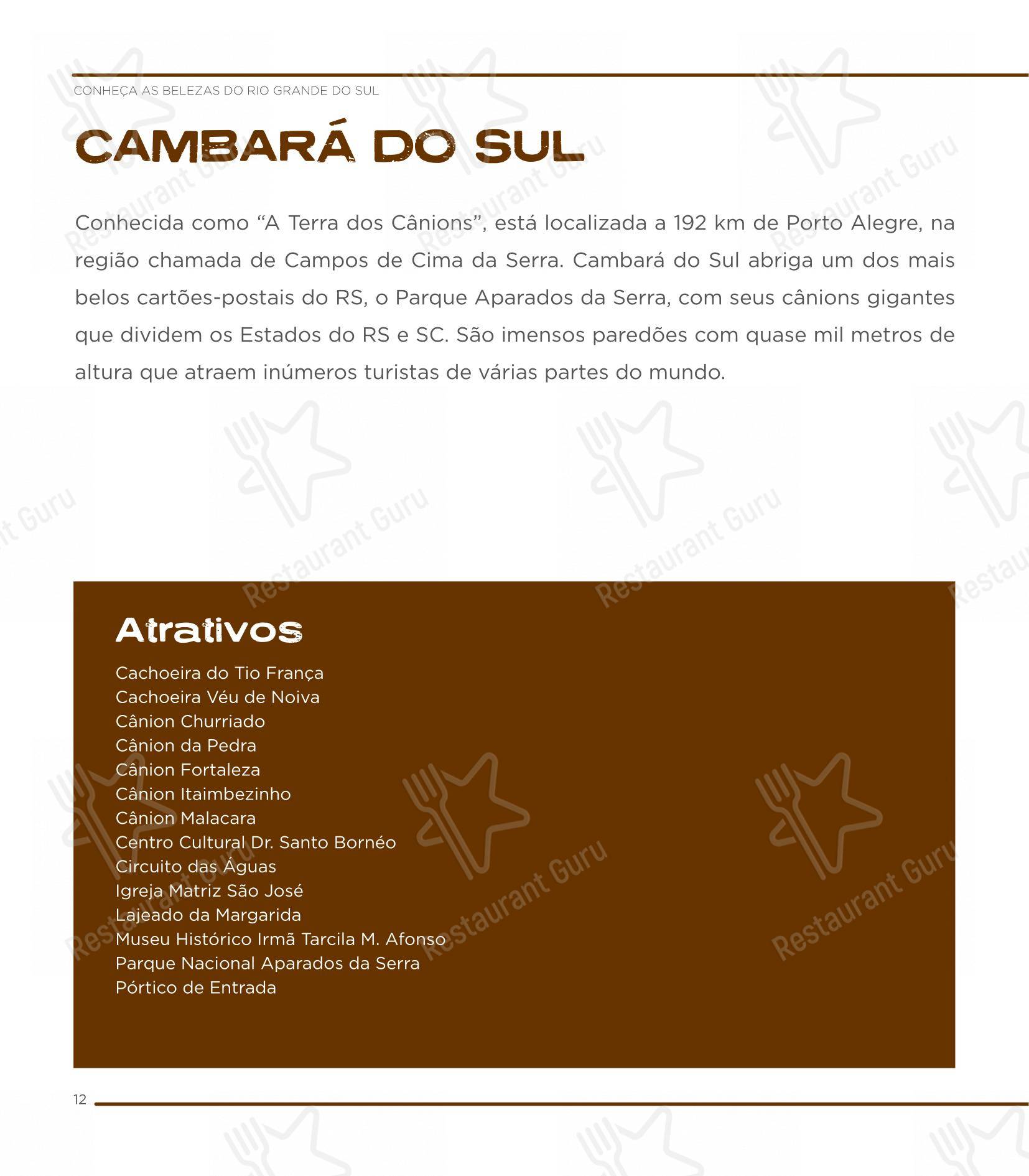 SESC Centro Histórico em Porto Alegre - Основное меню