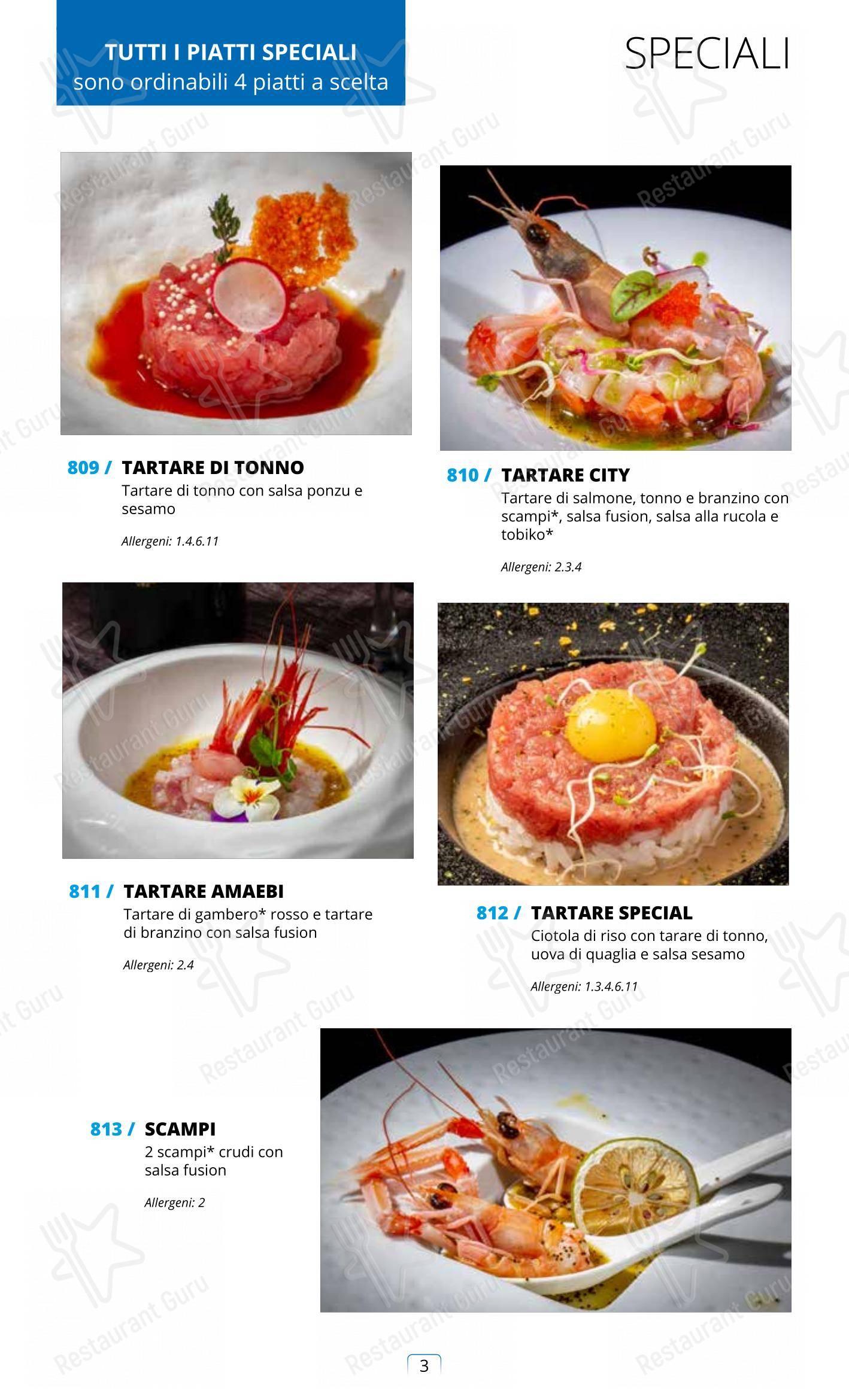 Lunch Menu per Sushi City Como ristorante
