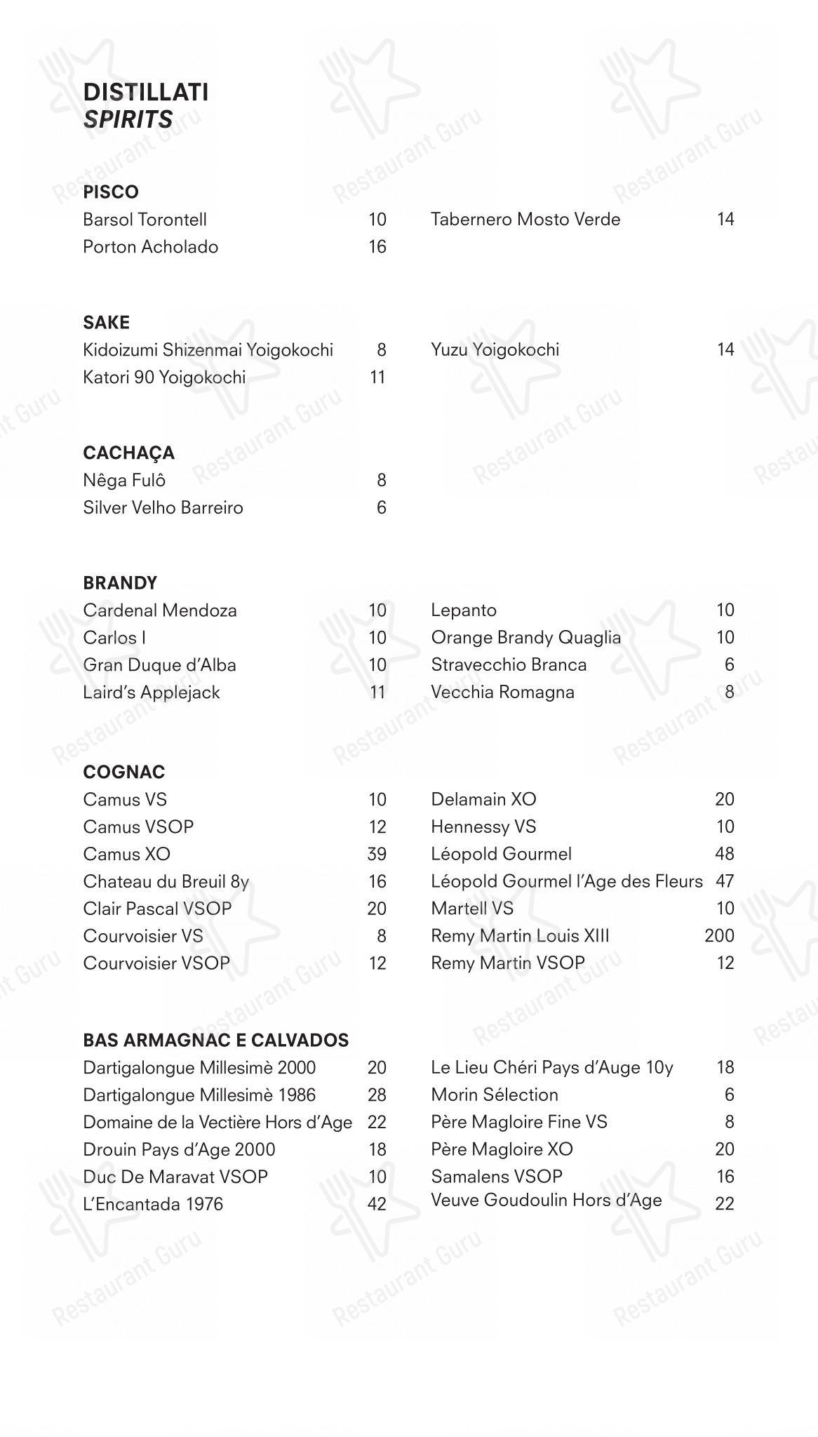 Menu per Torre ristorante