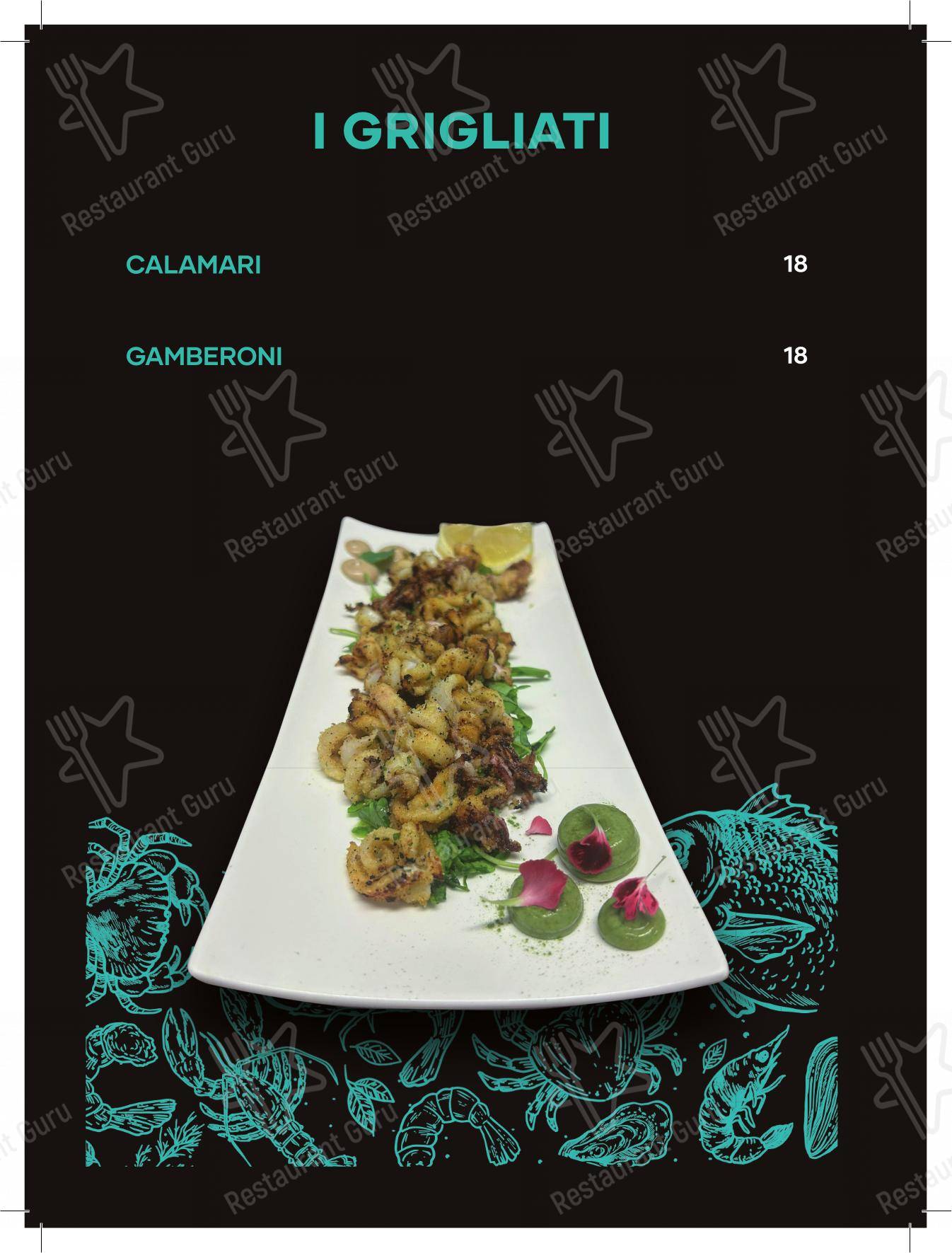 Menu per Ristorante Di Pesce ristorante