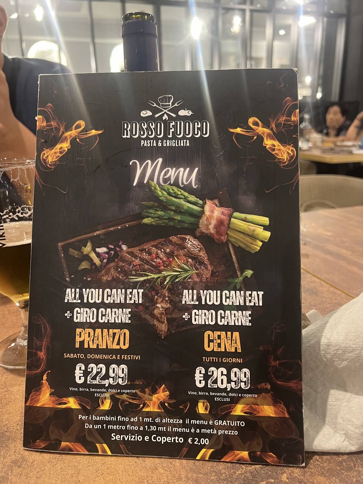 Menu di rosso fuoco 