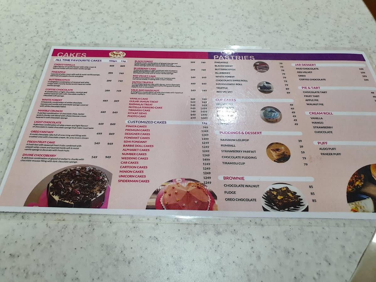 winni cakes & More menu