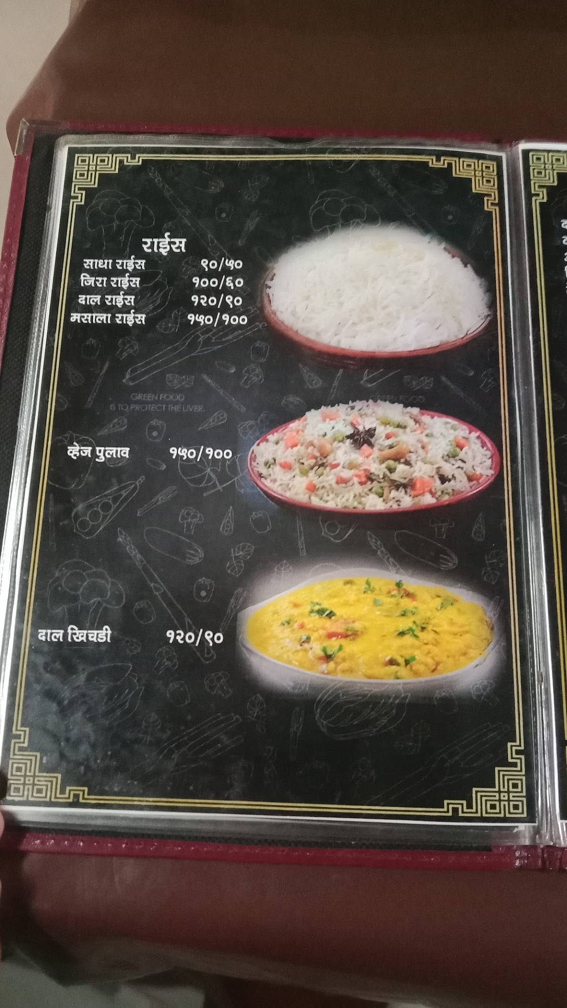 Hotel ASHTAVINAYAK menu