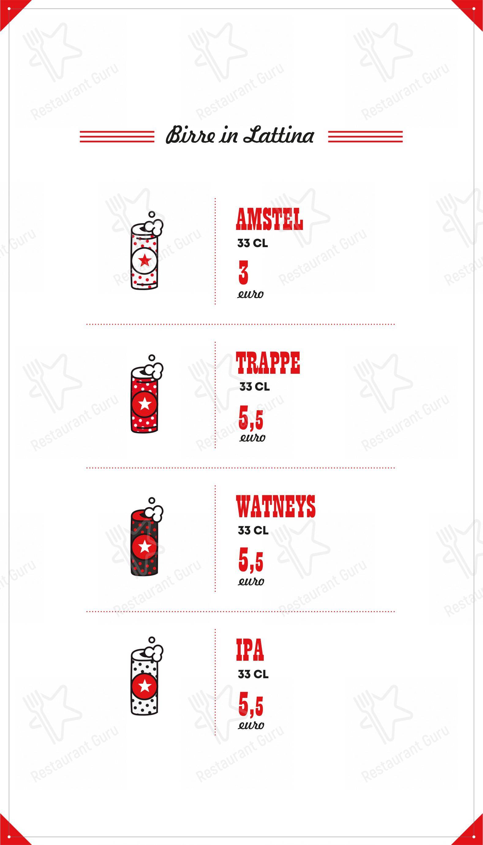 Supersantos Burger in Molfetta - Menu bar