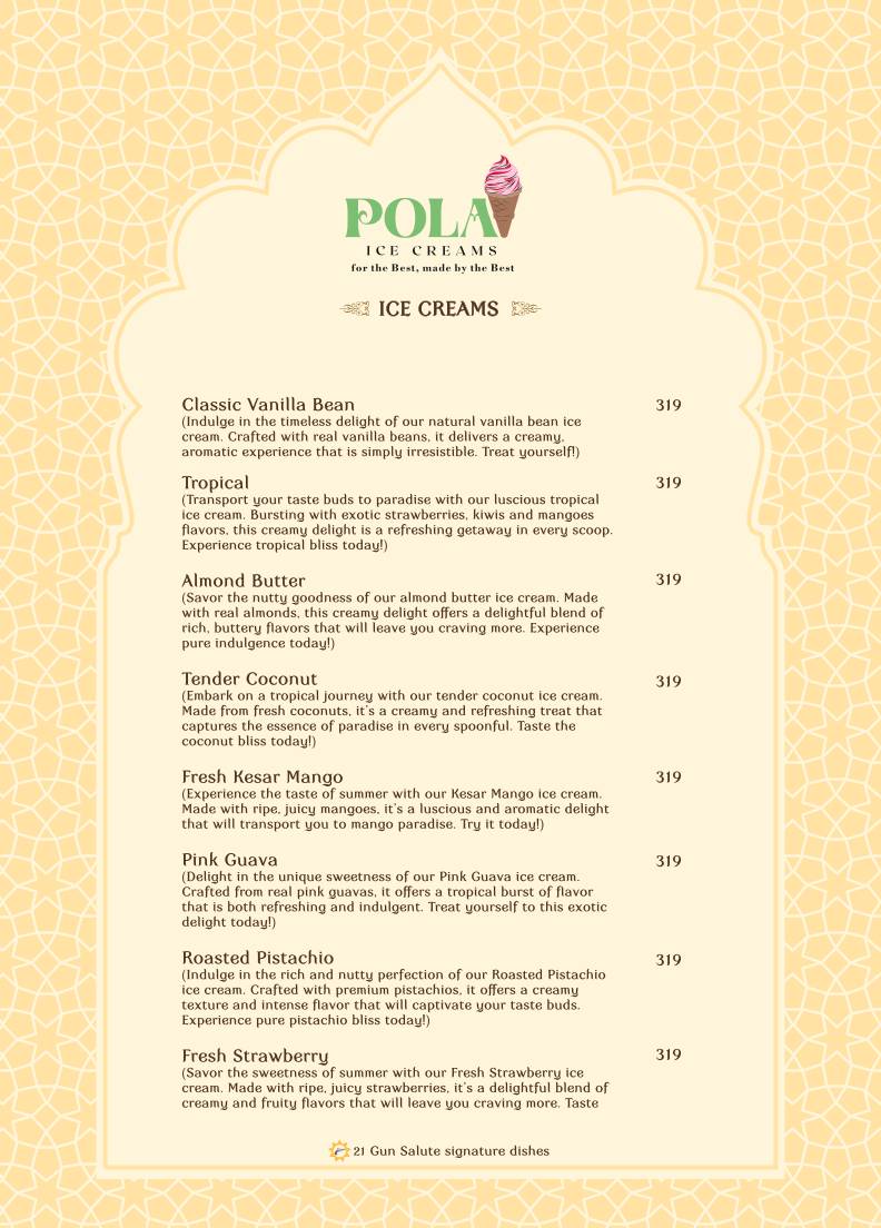 21 Gun Salute Restaurant Theme Based Family Restaurant menu