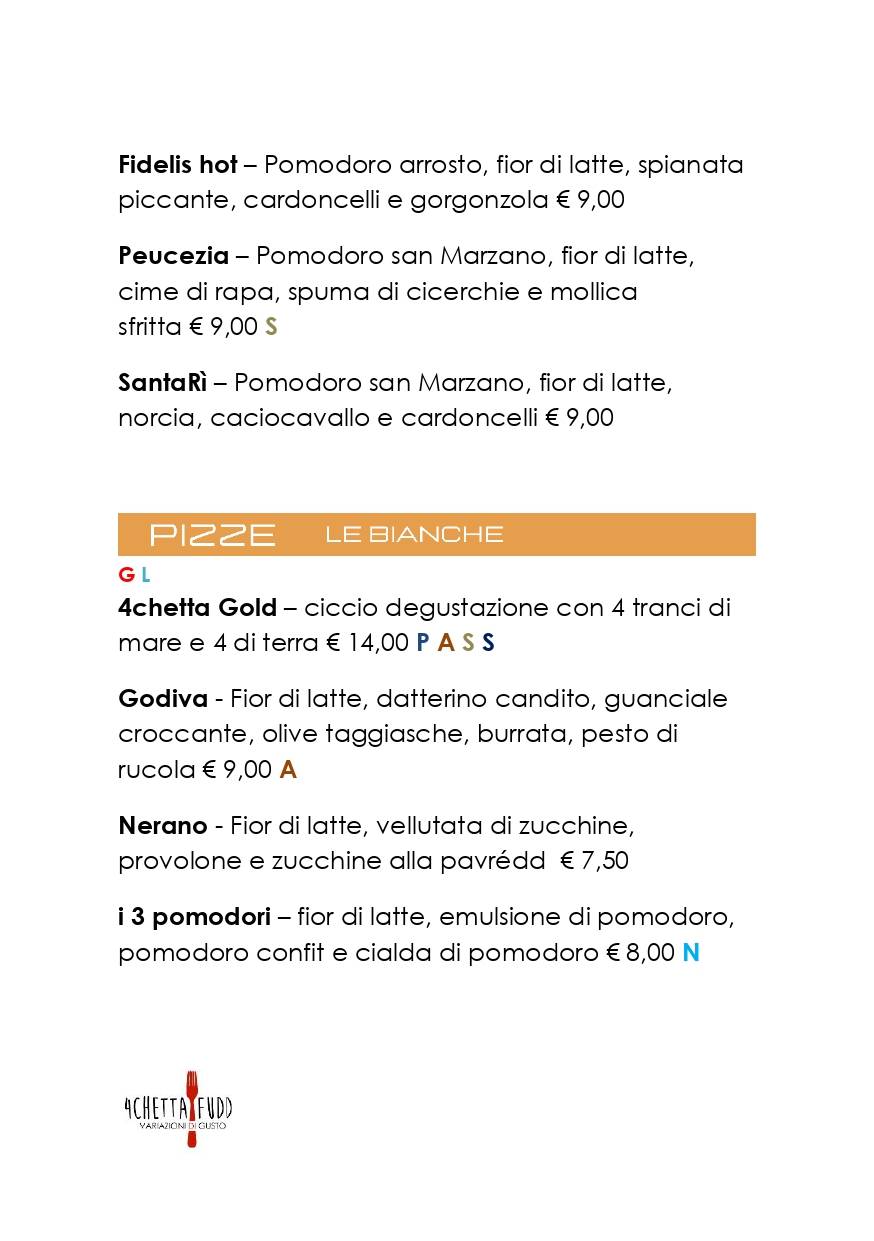 Menu di 4chetta Fudd 
