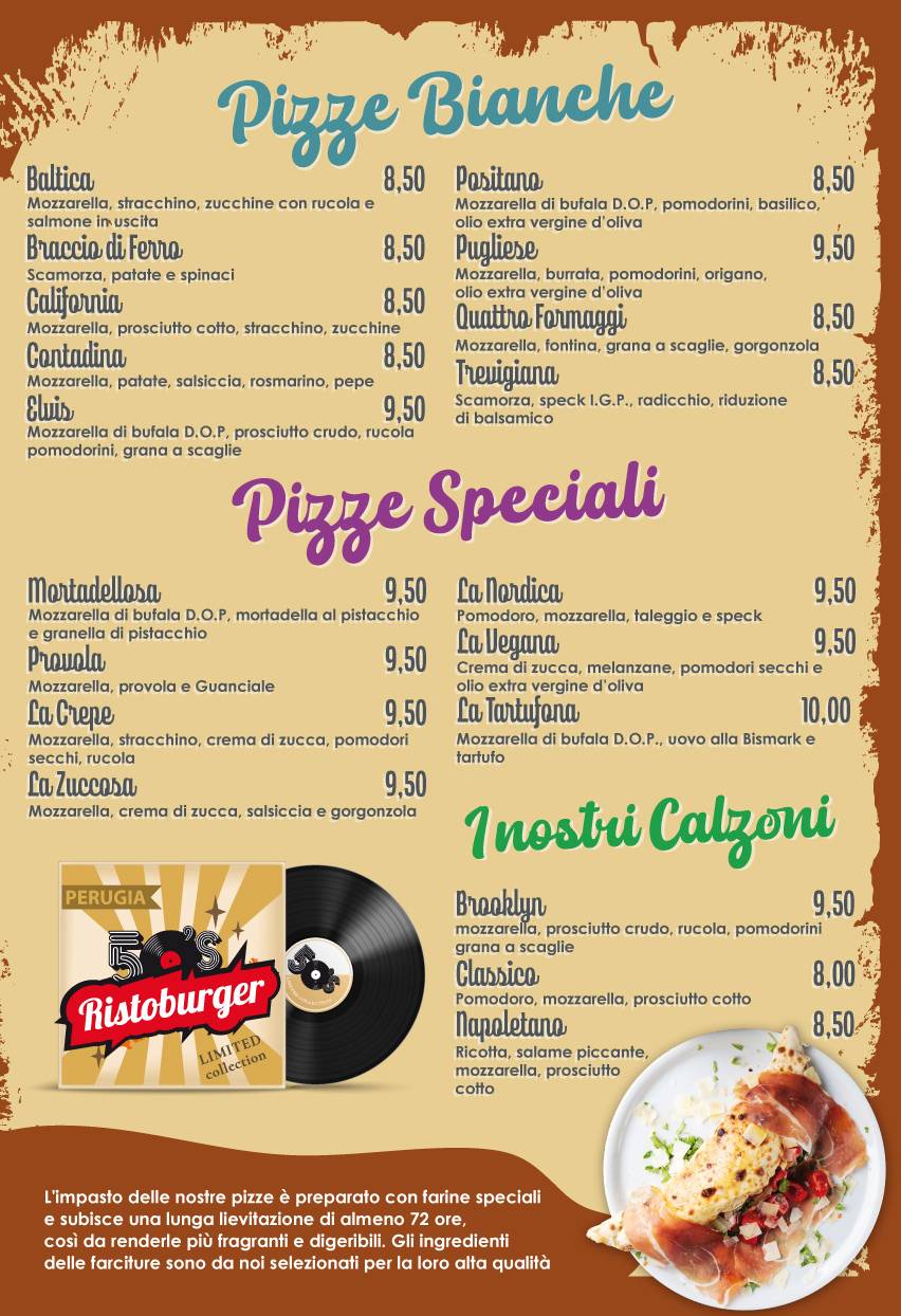 Menu di 50's ristoburger 