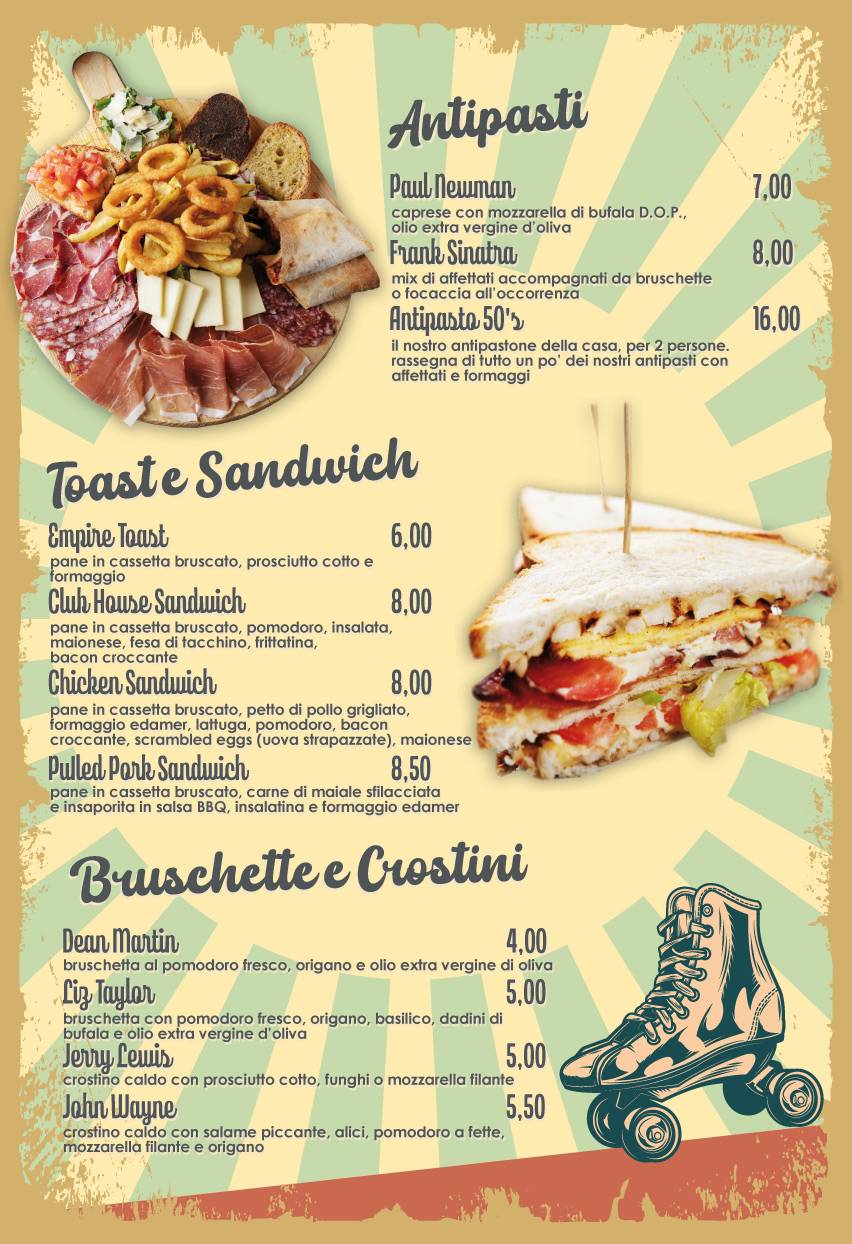 Menu di 50's ristoburger 