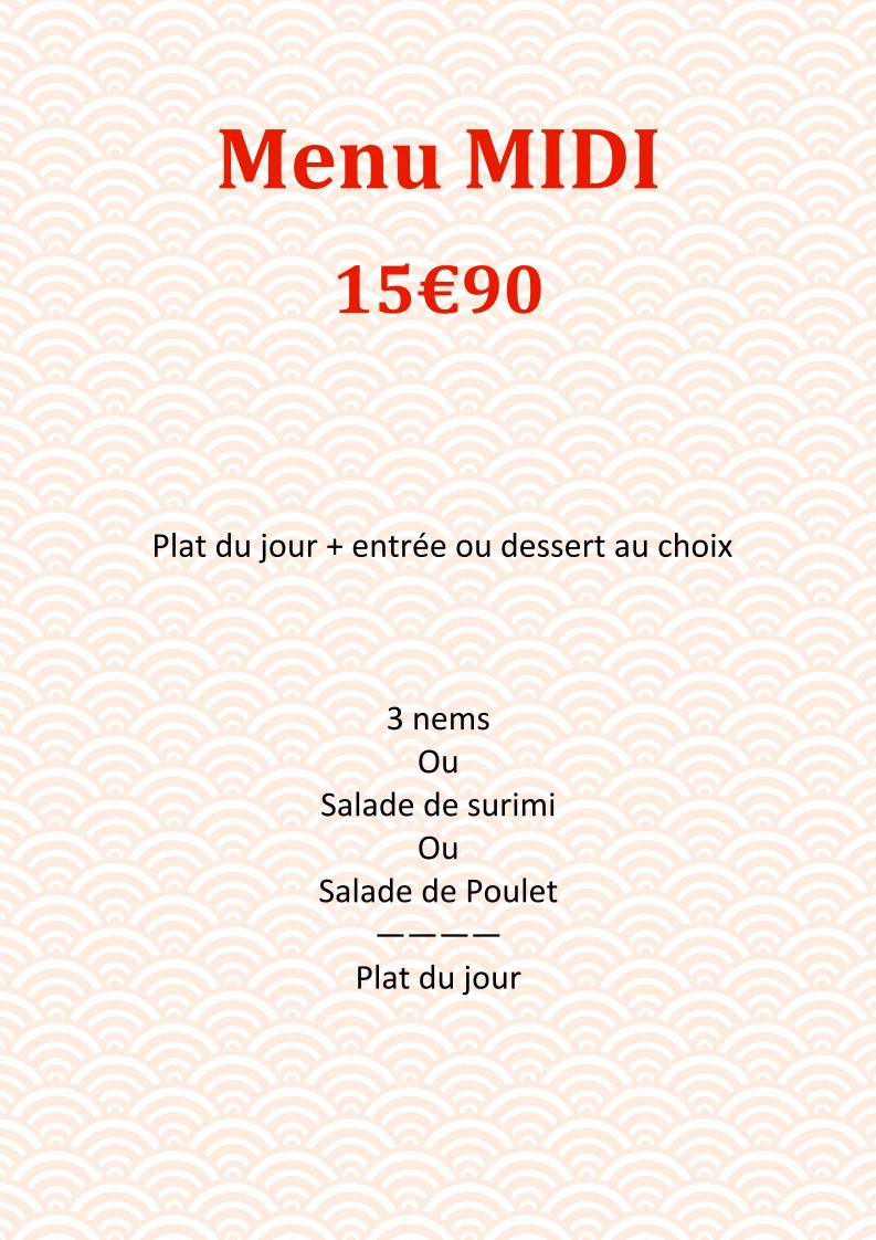 Menu de Restaurant 7 Et 7 Pau