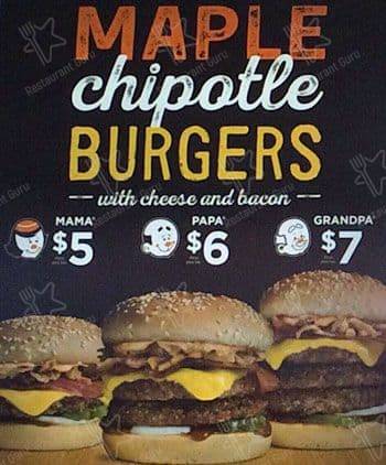 Menu de A&W Canada