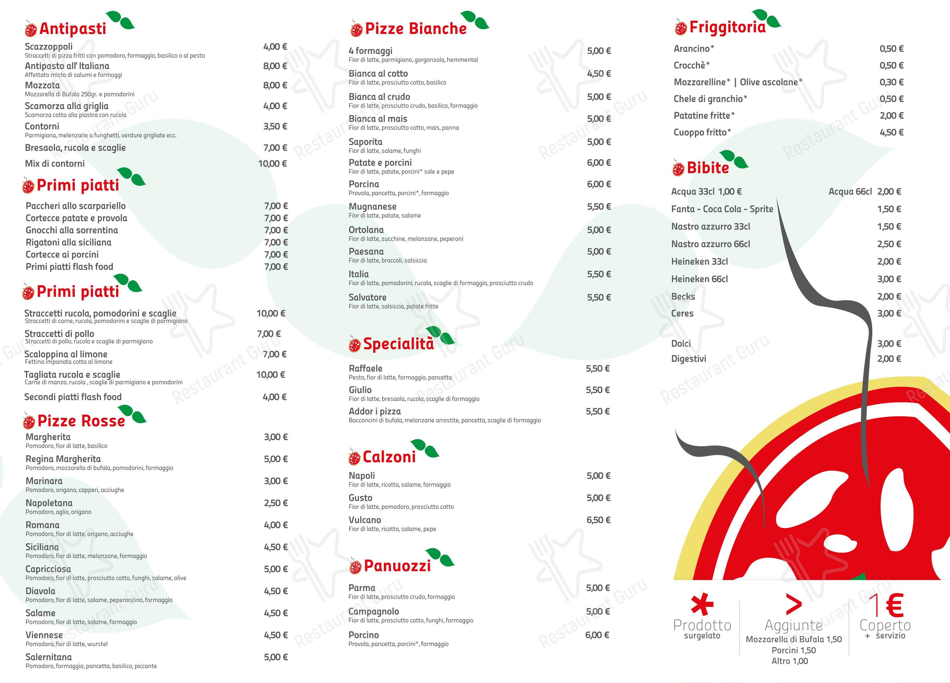 Menu per ADDOR I PIZZA SALERNO in Salerno