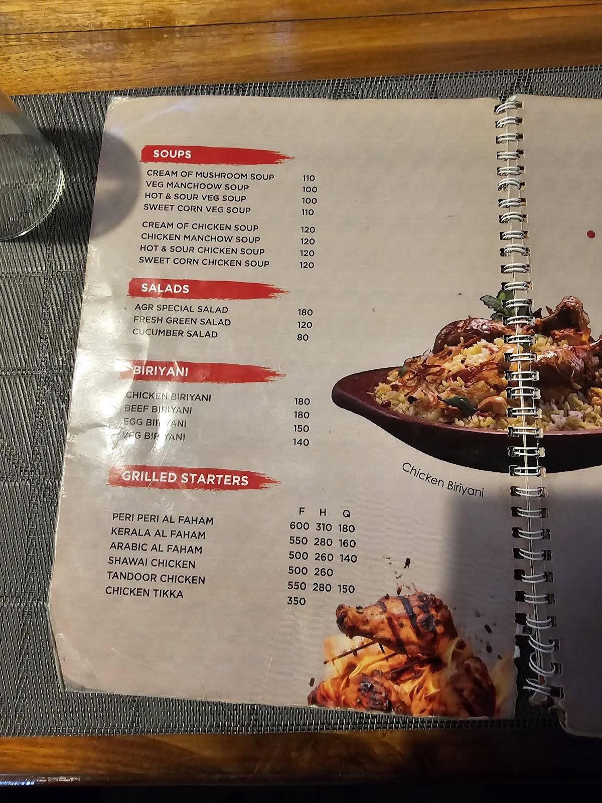 ARABIAN GRILL menu