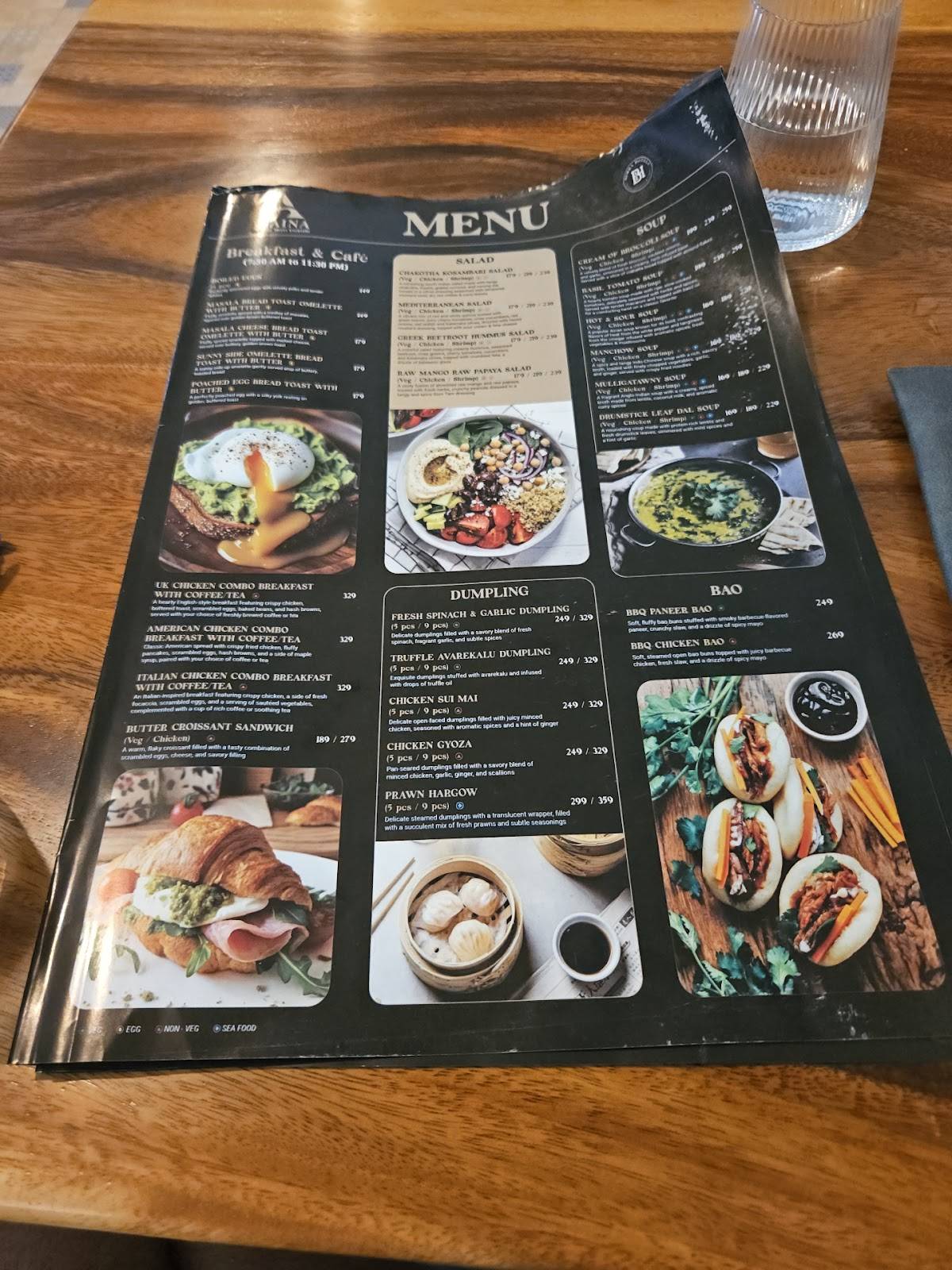 Aaina menu