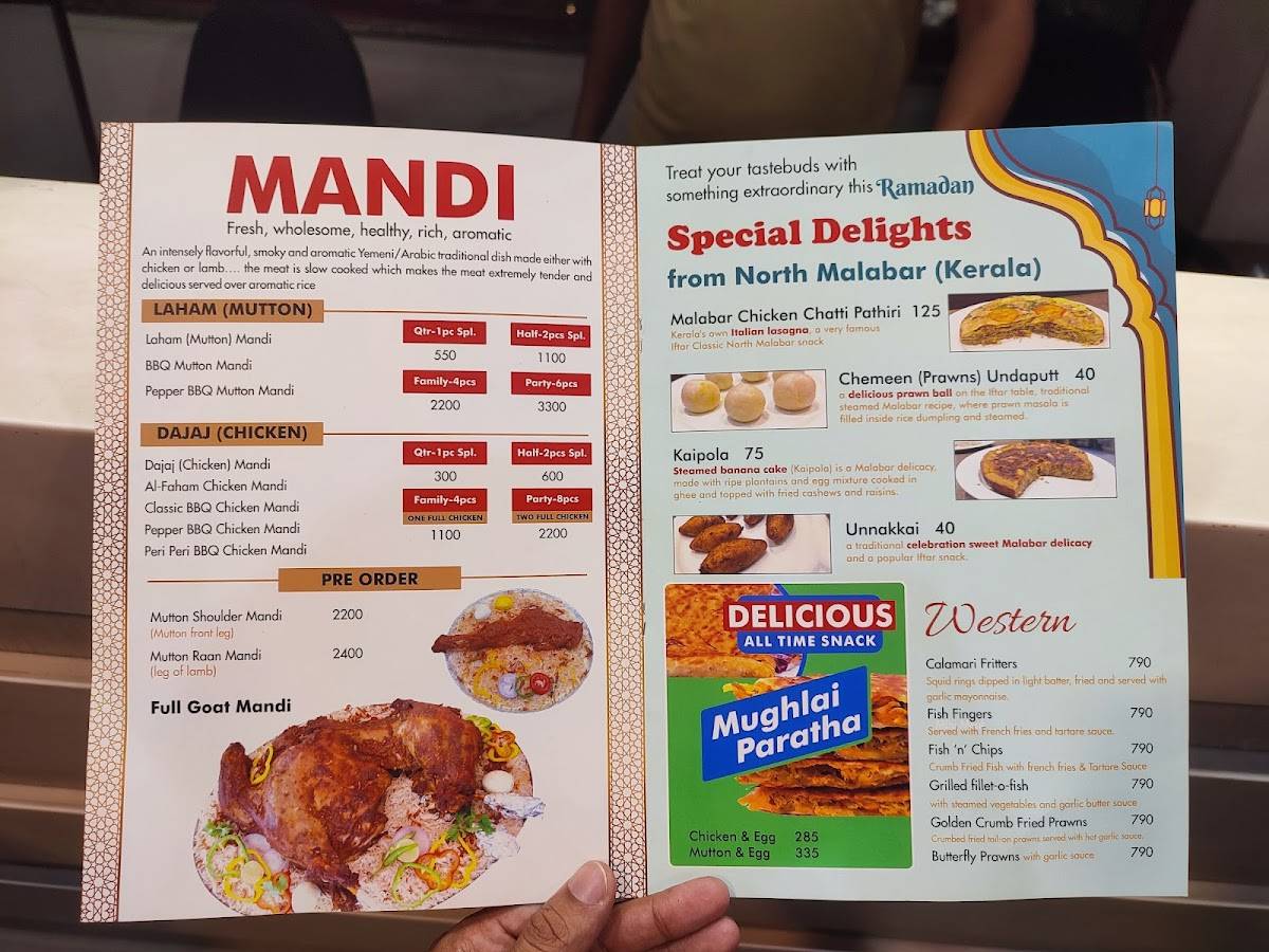 Abid's Chetpet menu