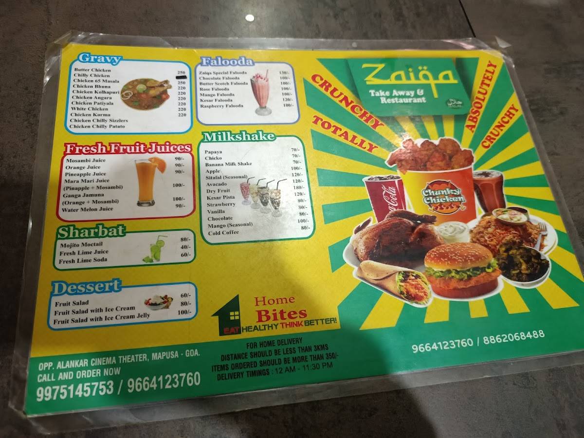 Zaiqa menu