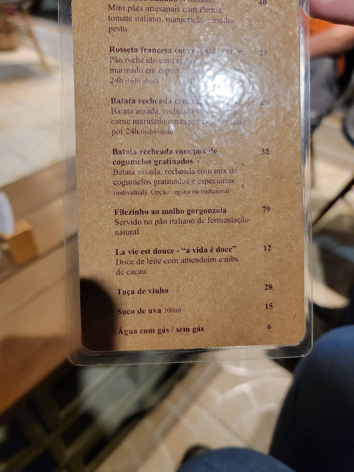 Terroir Bar de Vinhos cardápio