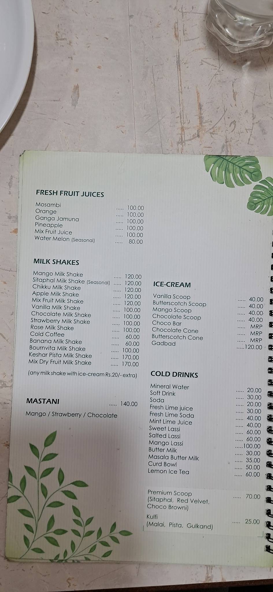 Aditya Pure Veg menu