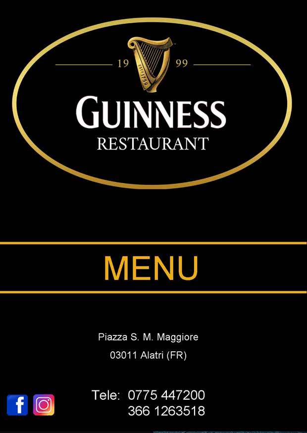Menu di Guinness Risto Pub Alatri 