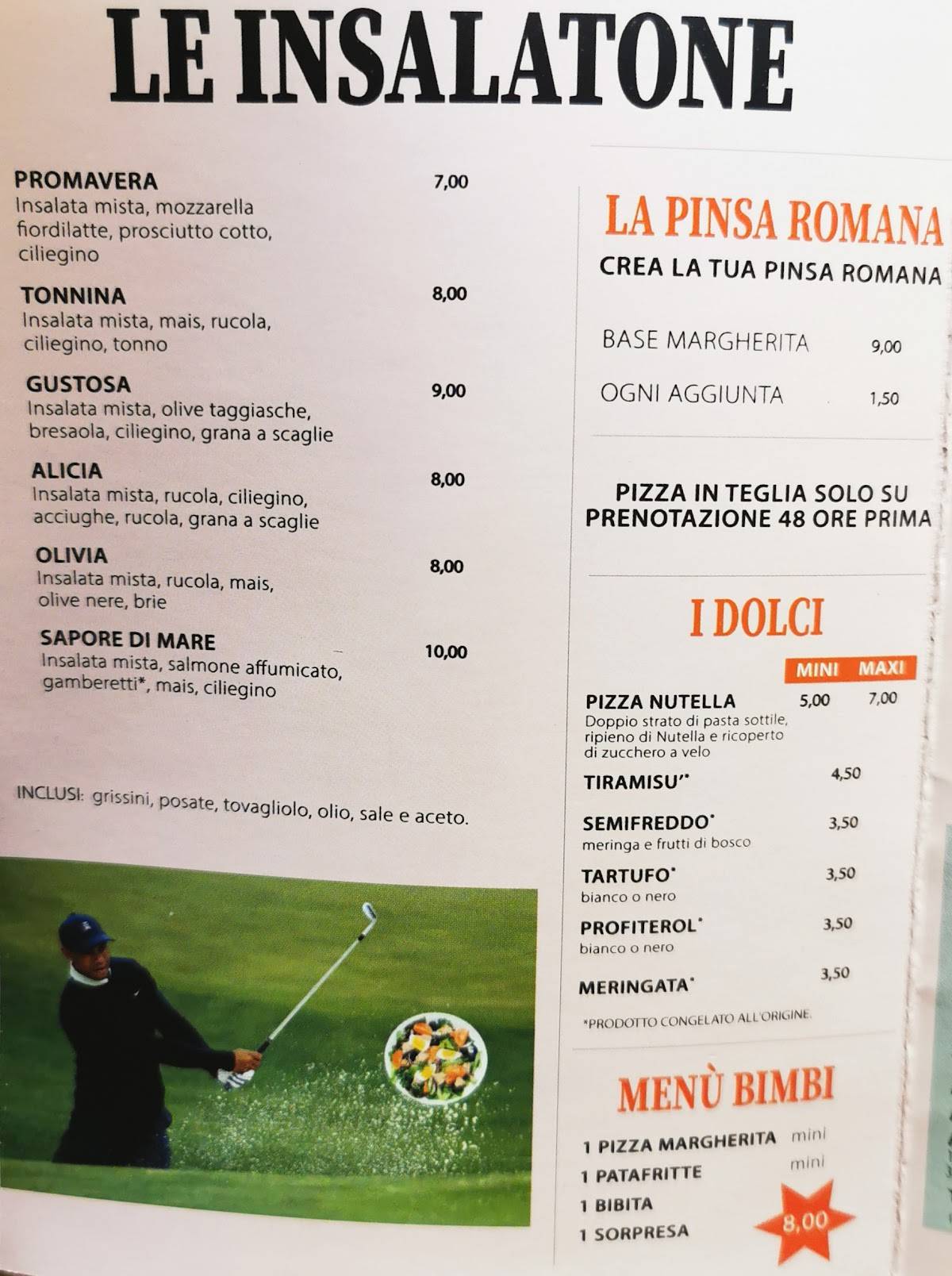 Menu di Pizza Tak 