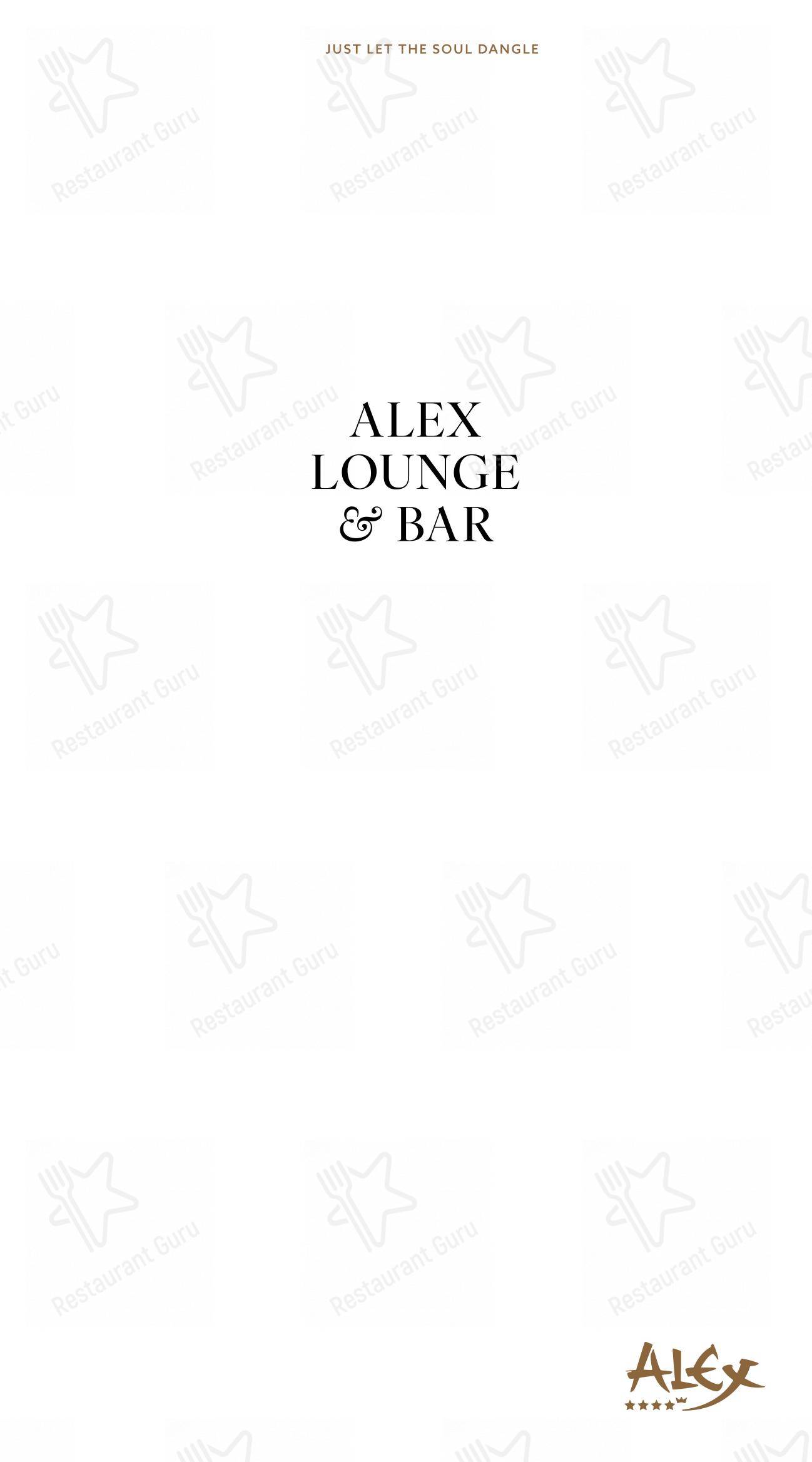 Menu per Alex Lounge Bar & Fumoir pub & bar