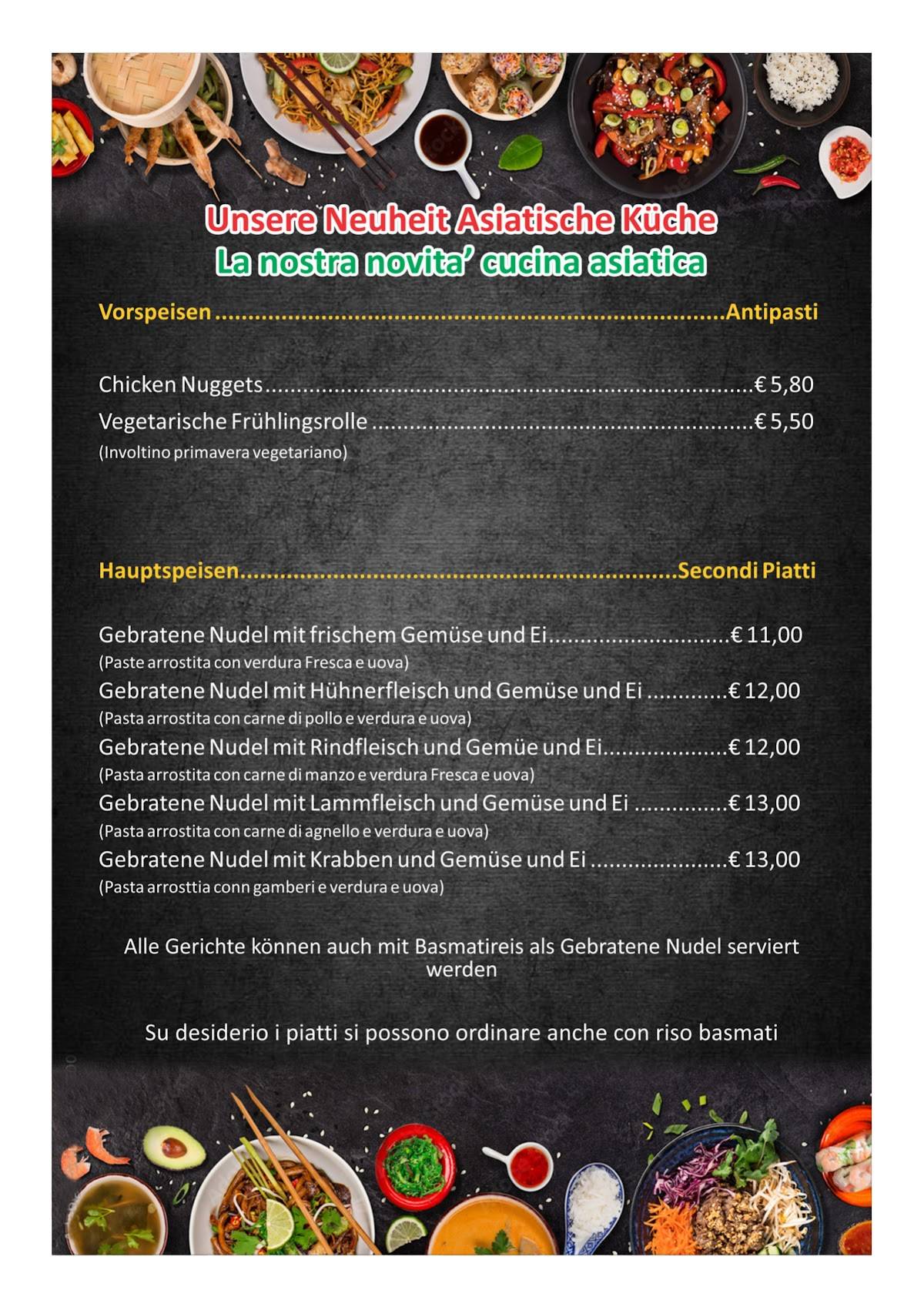 Menu di Pizzeria All'Orsetto 