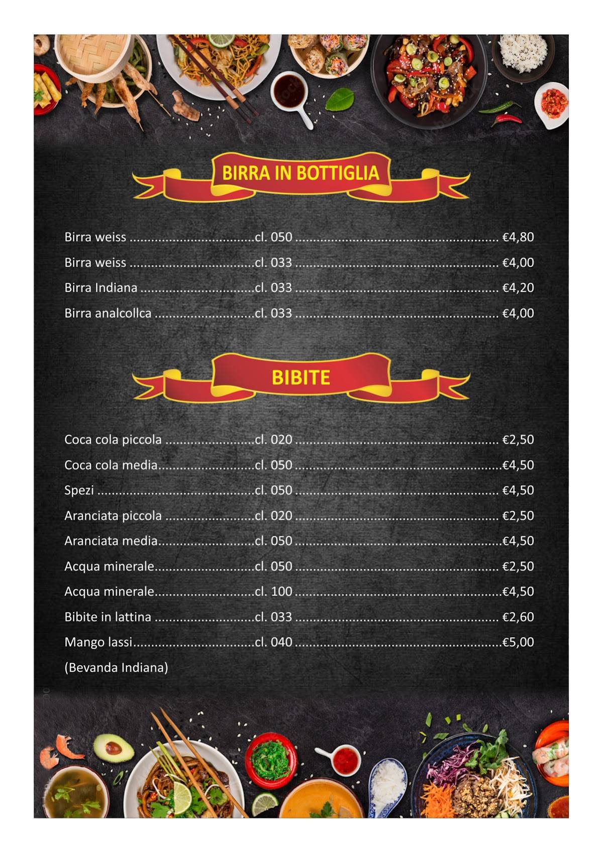 Menu di Pizzeria All'Orsetto 
