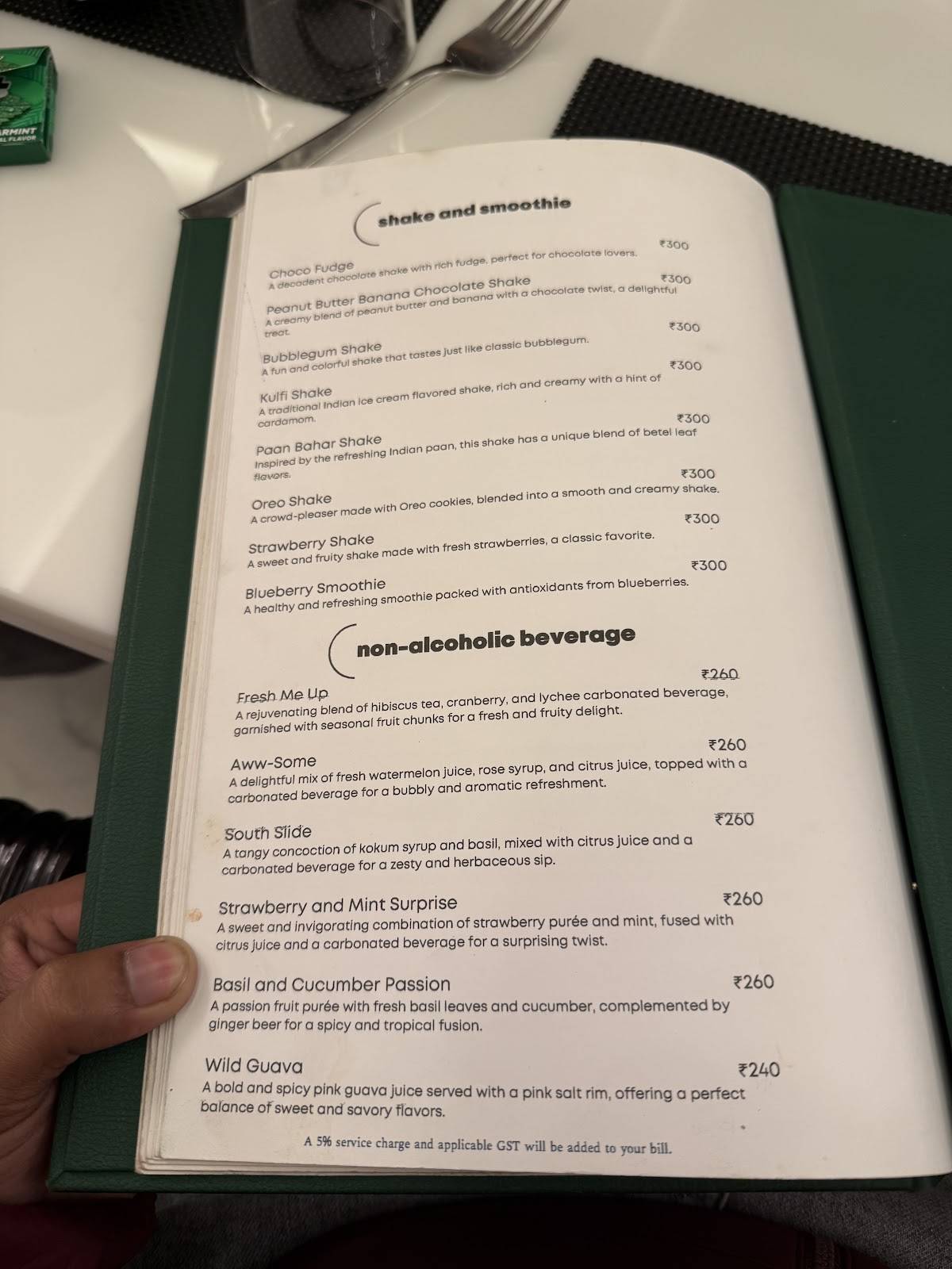 Alpenrose Restaurant menu