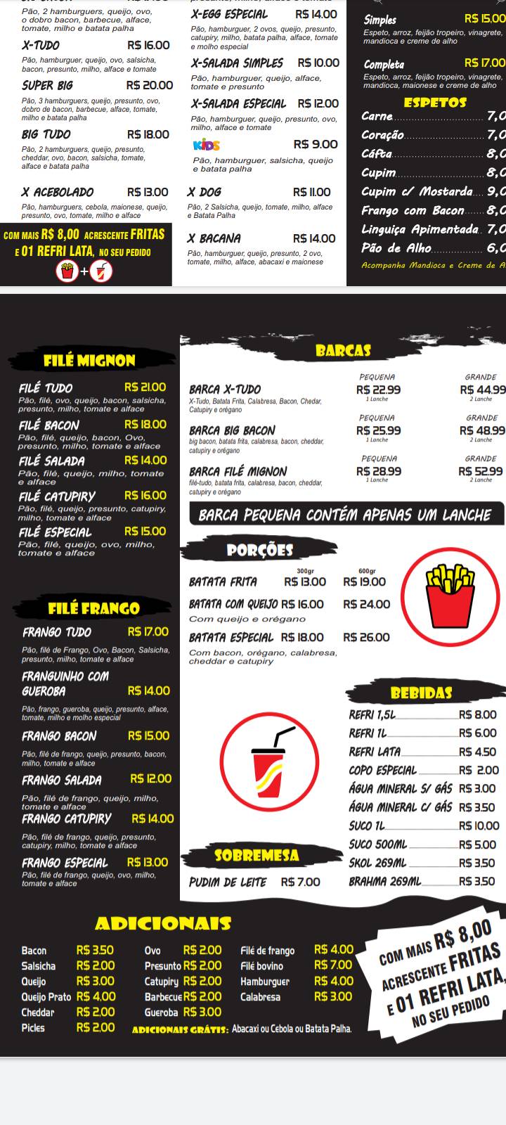 Altas Horas Sanduicheria sua melhor Opção É Aqui! cardápio