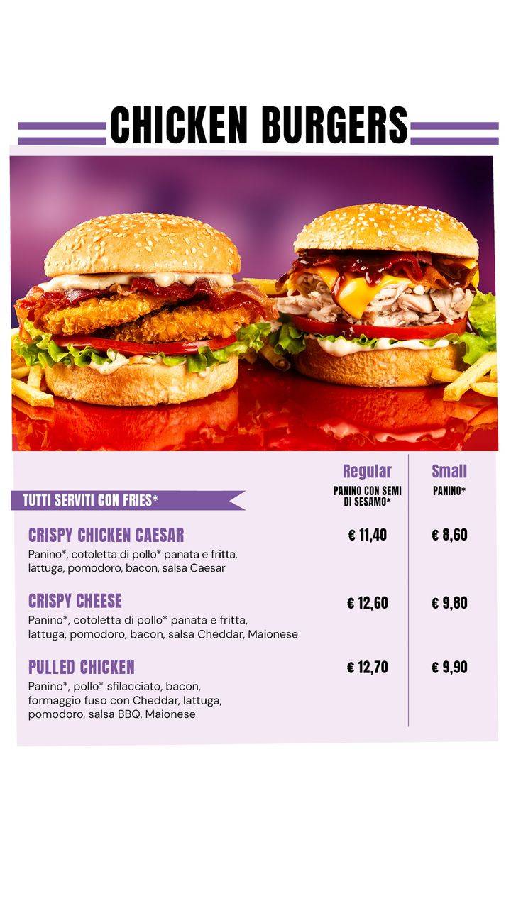 Menu di America Graffiti - Concorezzo 